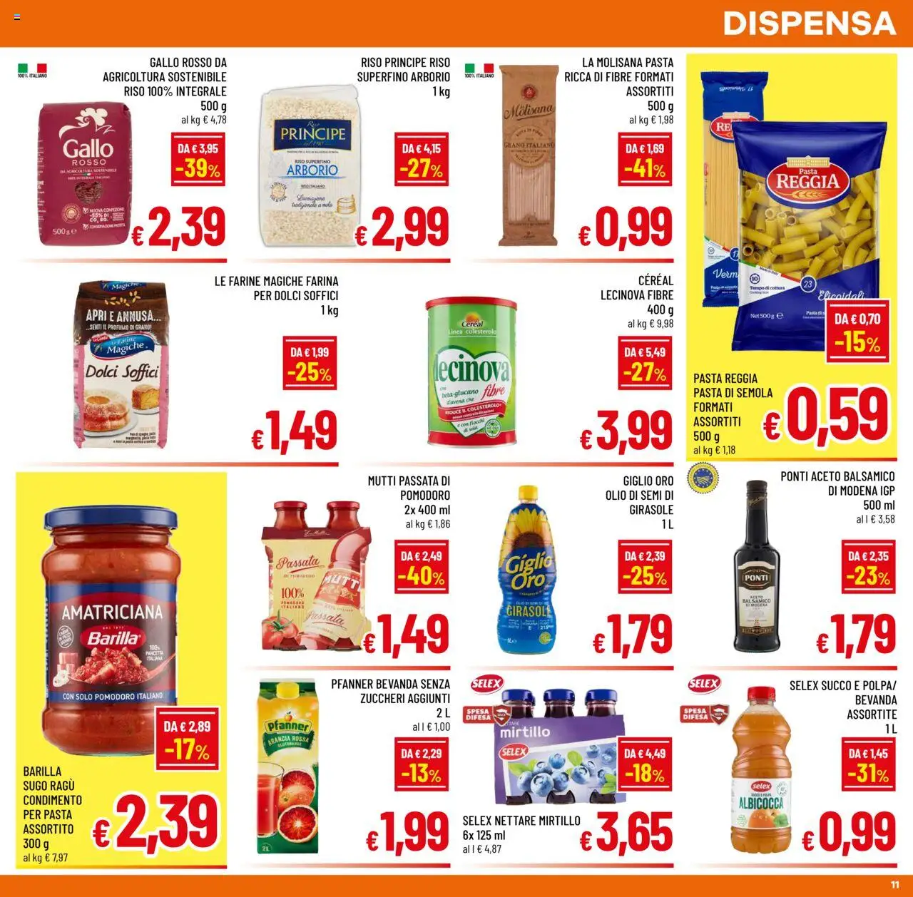 Volantino A&O del 15.09.2025 | Pagina: 11 | Prodotti: Olio, Pasta, Aceto, Mutti