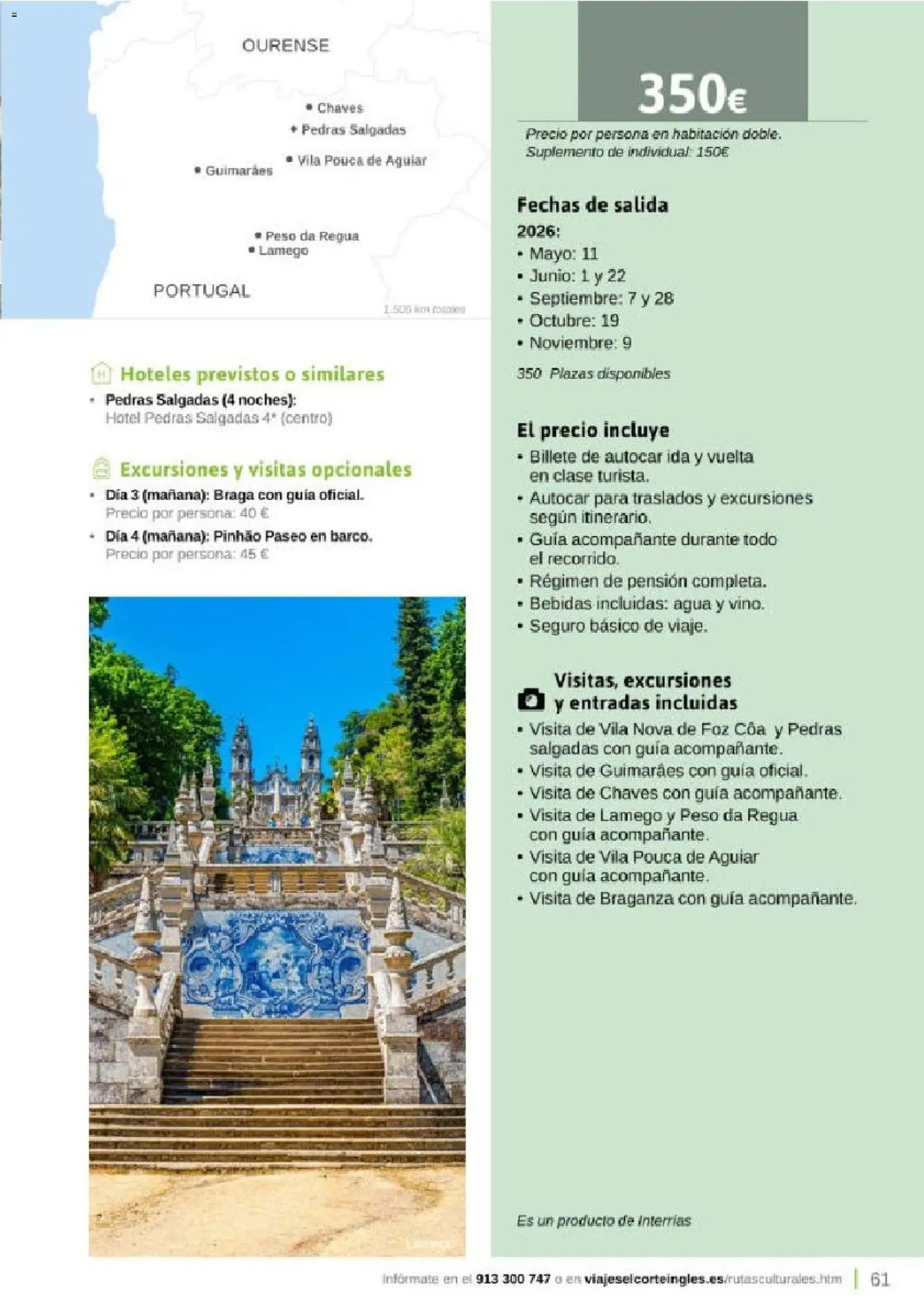 Viajes El Corte Inglés Rutas Culturales de la Comunidad de Madrid │ válido desde el 01.04.2026 | Página: 61 | Productos: Peso, Braga