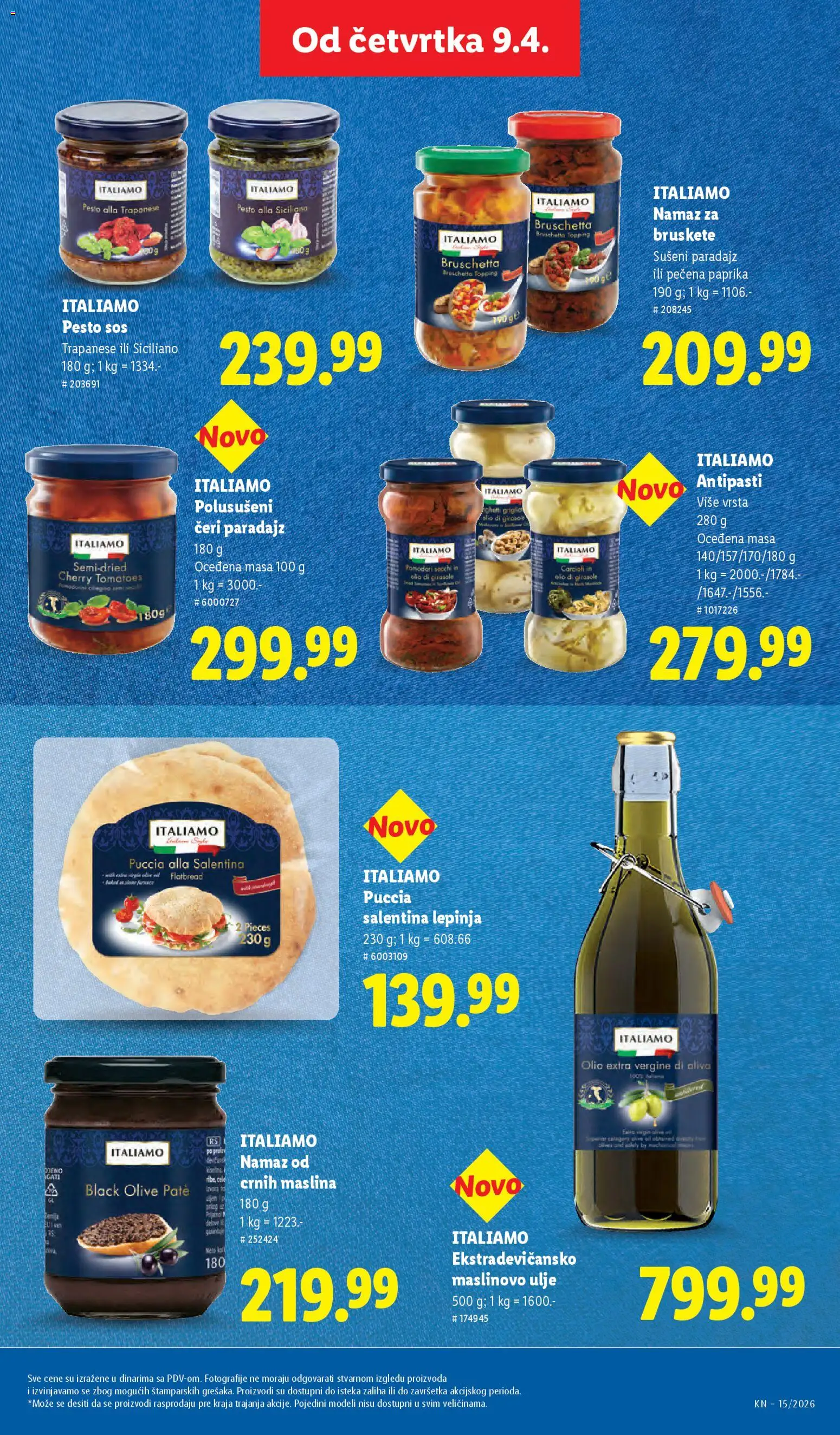 Lidl katalog - važi od 09.04.2026 | Strana: 61 | Proizvode: Pesto, Paprika, Ulje, Maslinovo ulje