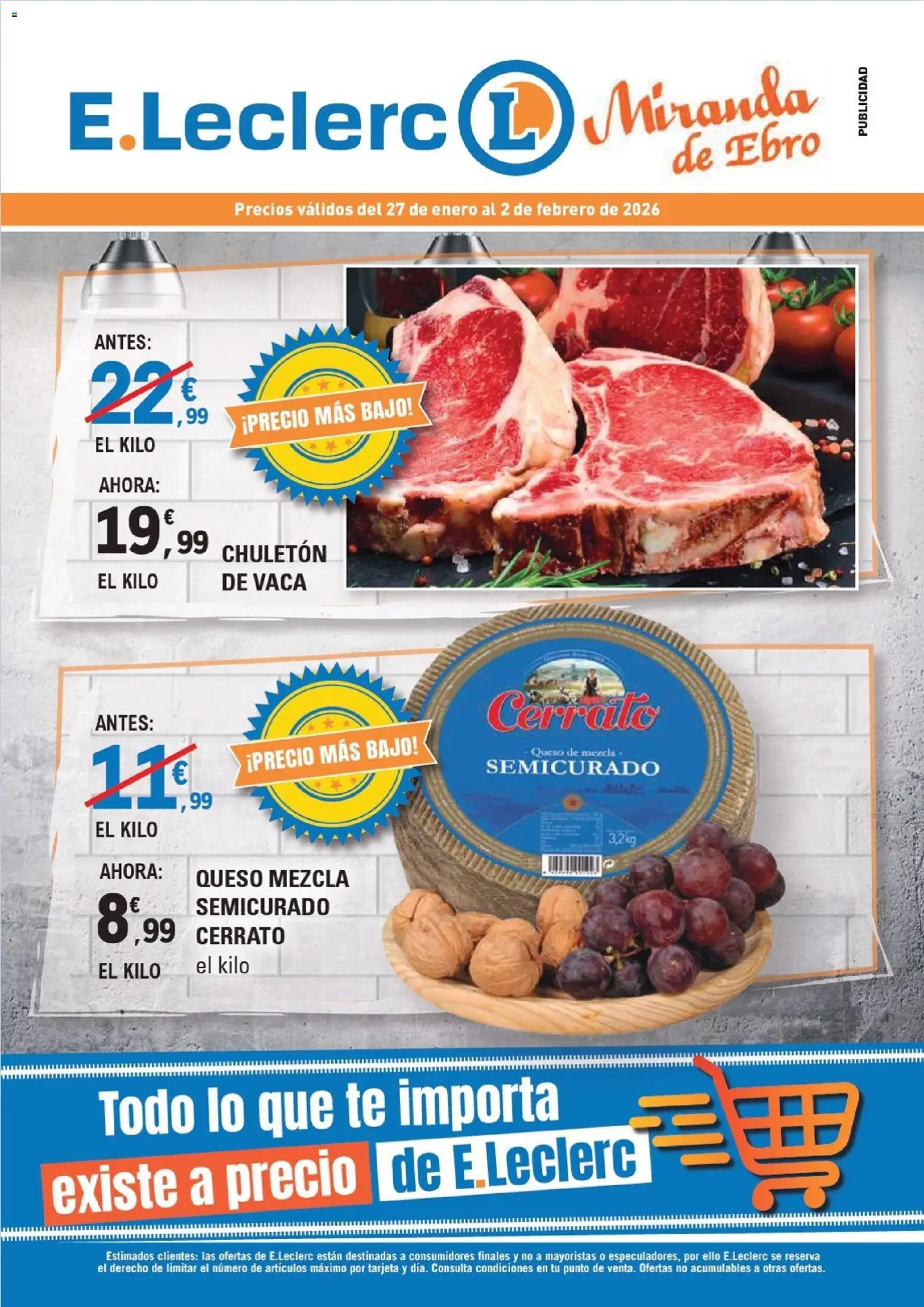 E.Leclerc folleto │ válido desde el 27.01.2026 | Página: 1 | Productos: Queso, Té