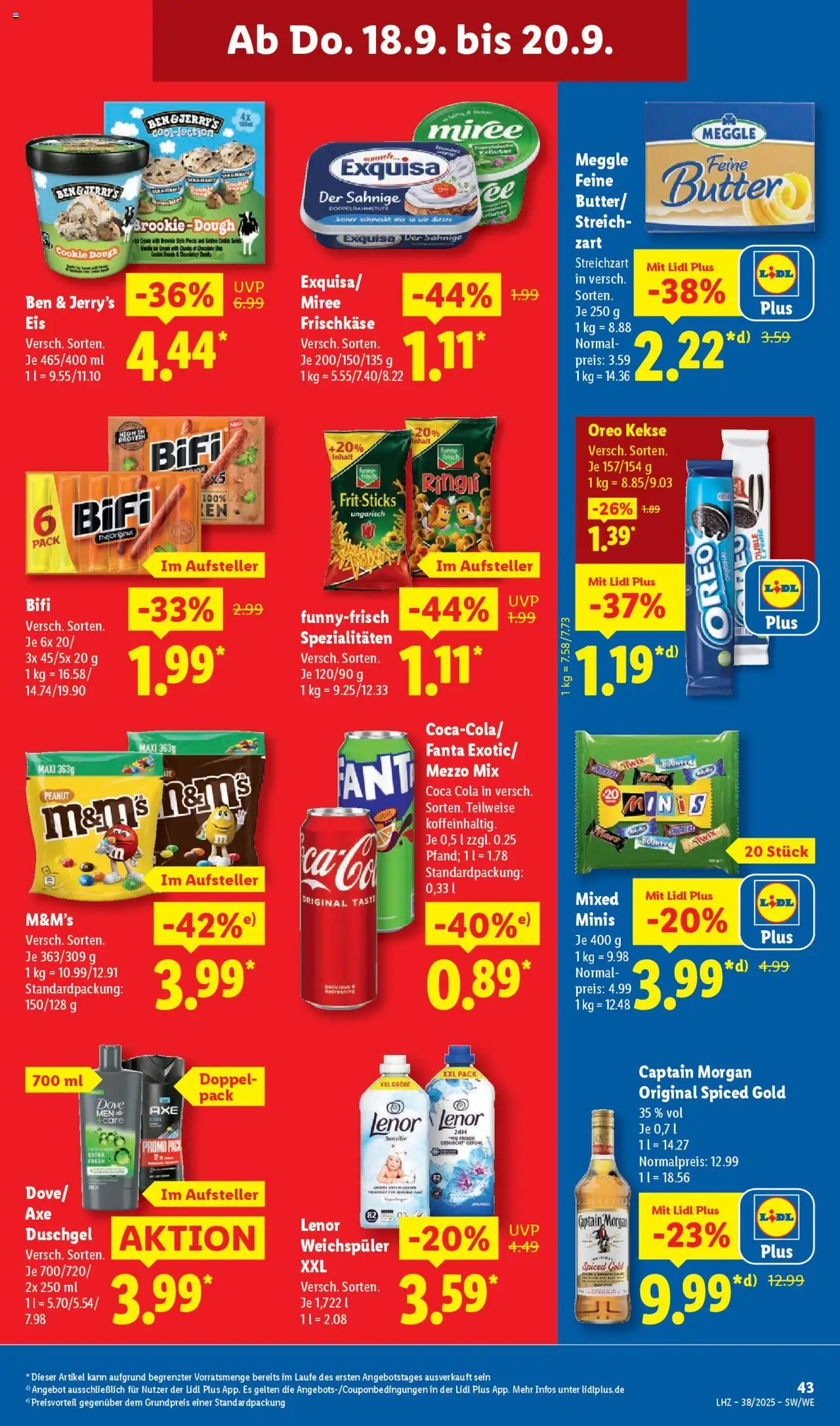 Lidl Prospekt Kornwestheim – gültig ab 15.09.2025 | Seite: 63 | Produkte: Lenor, Coca cola, Weichspüler, Captain morgan