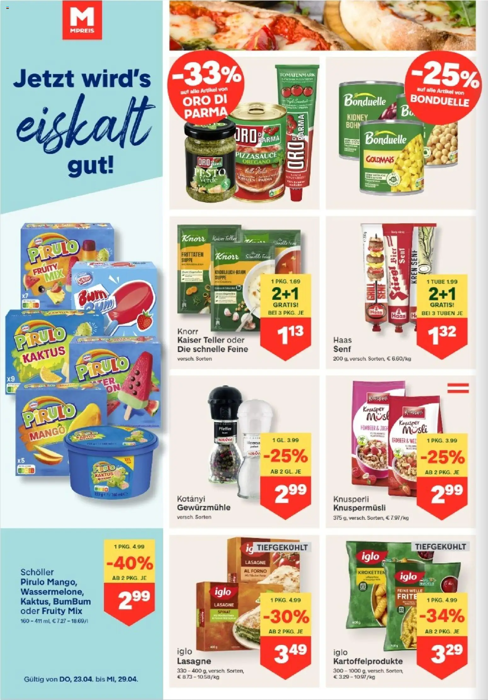 MPREIS Hohenems gültig ab 23.04.2026 | Seite: 8 | Produkte: Pfeffer, Mango, Bier, Tomaten