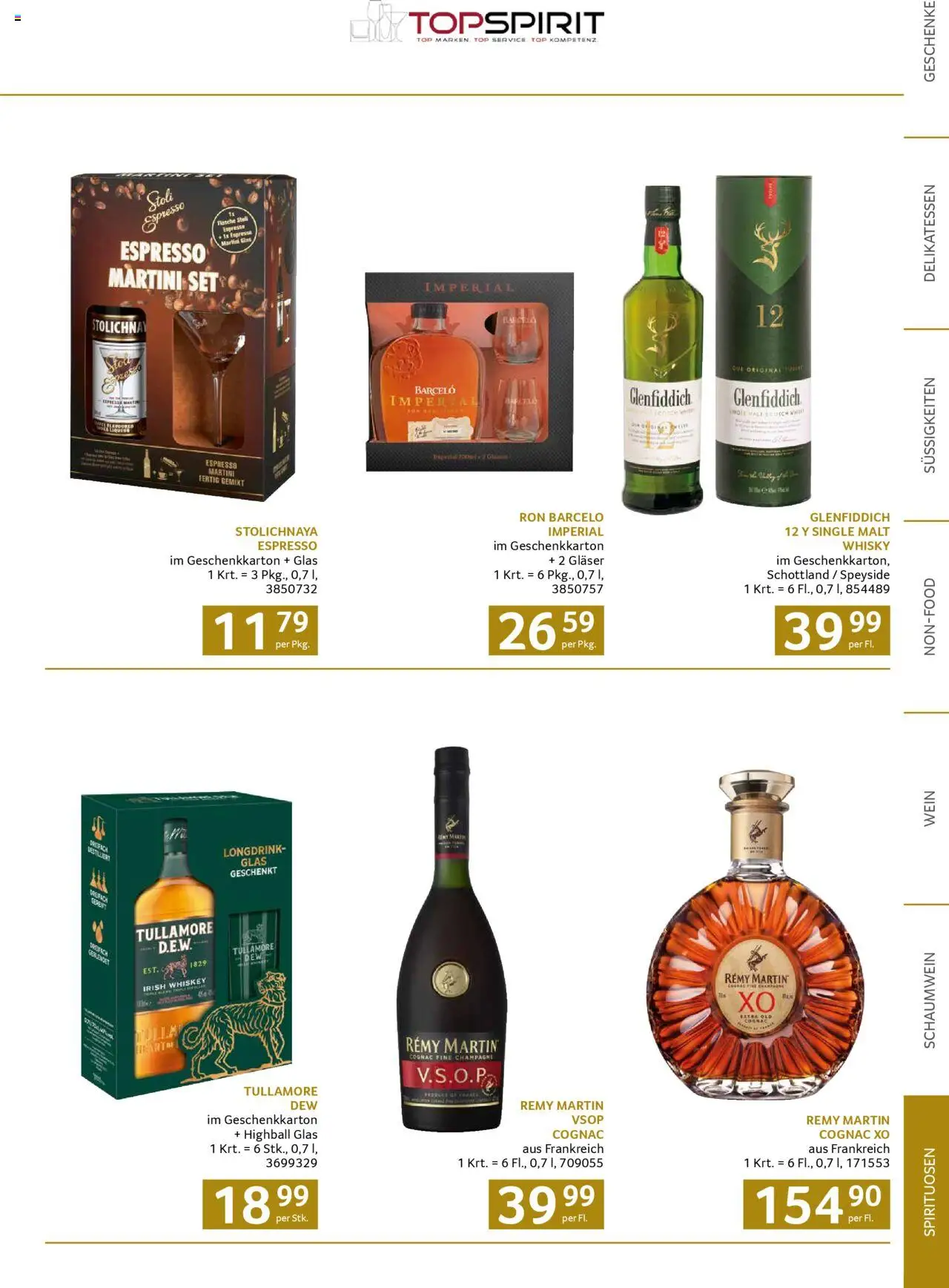 Transgourmet Weihnachtskatalog 2025 gültig ab 13.10.2025 | Seite: 71 | Produkte: Süßigkeiten, Whiskey, Wein