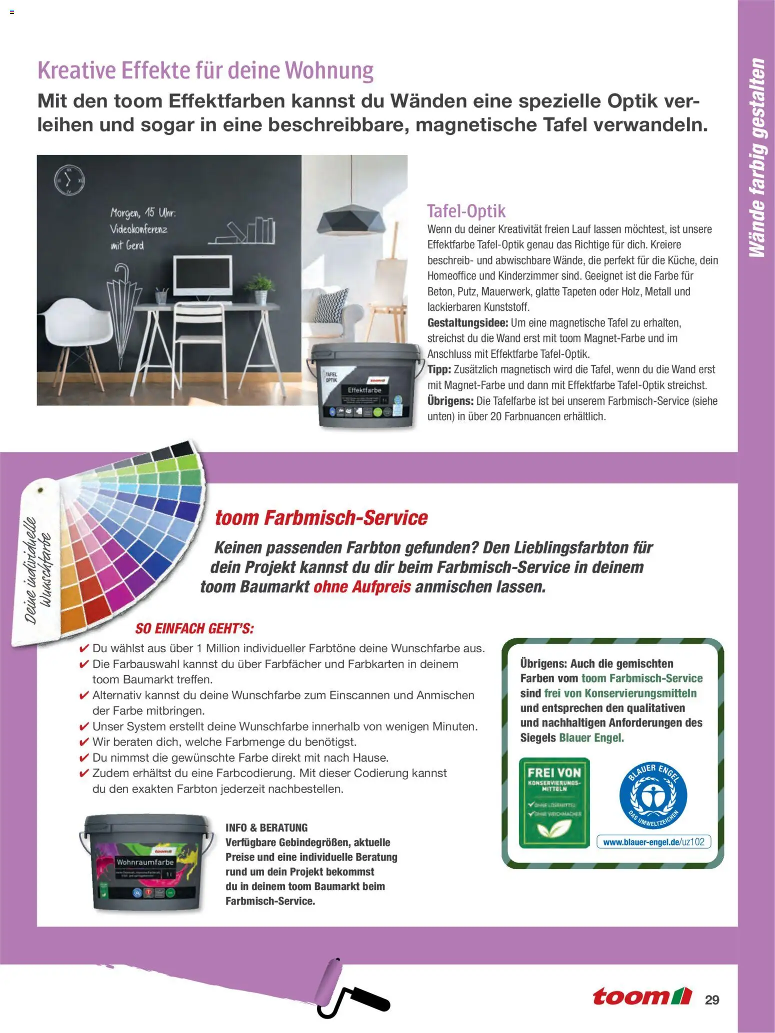 Toom Baumarkt Wände streichen und tapezieren – gültig ab 01.01.2026 | Seite: 29 | Produkte: Uhr