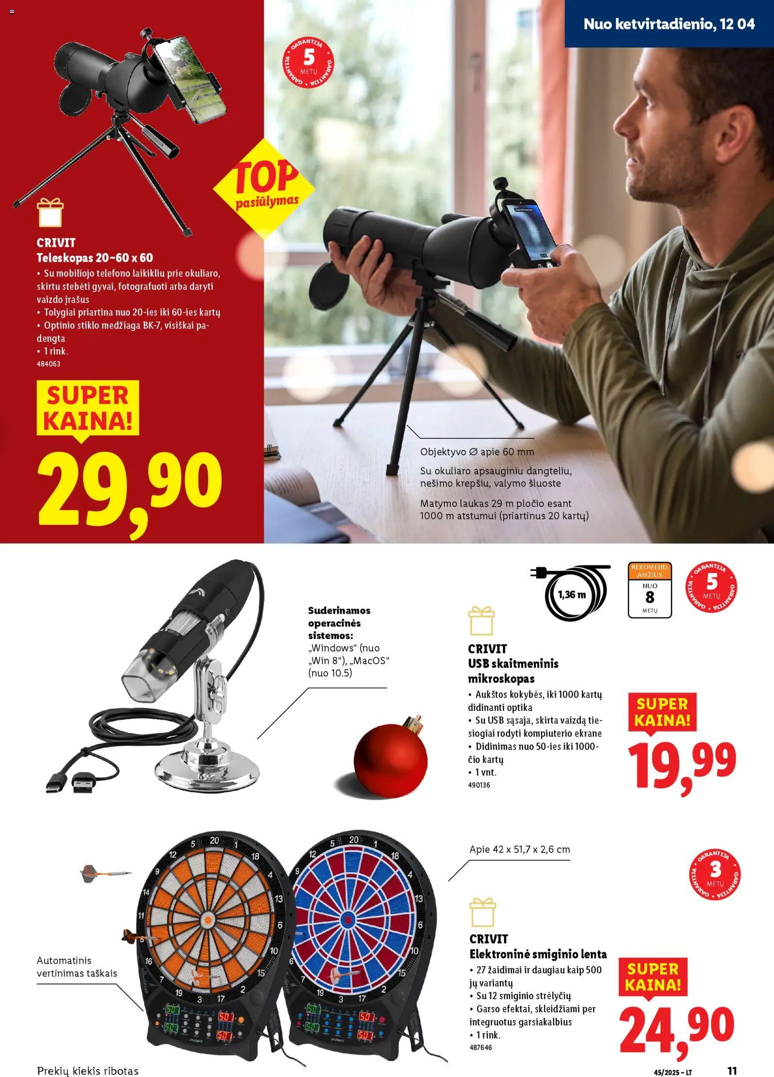 LIDL akcijos nuo 23.11.2025 | Puslapis: 11 | Prekių: Vaizdo, USB