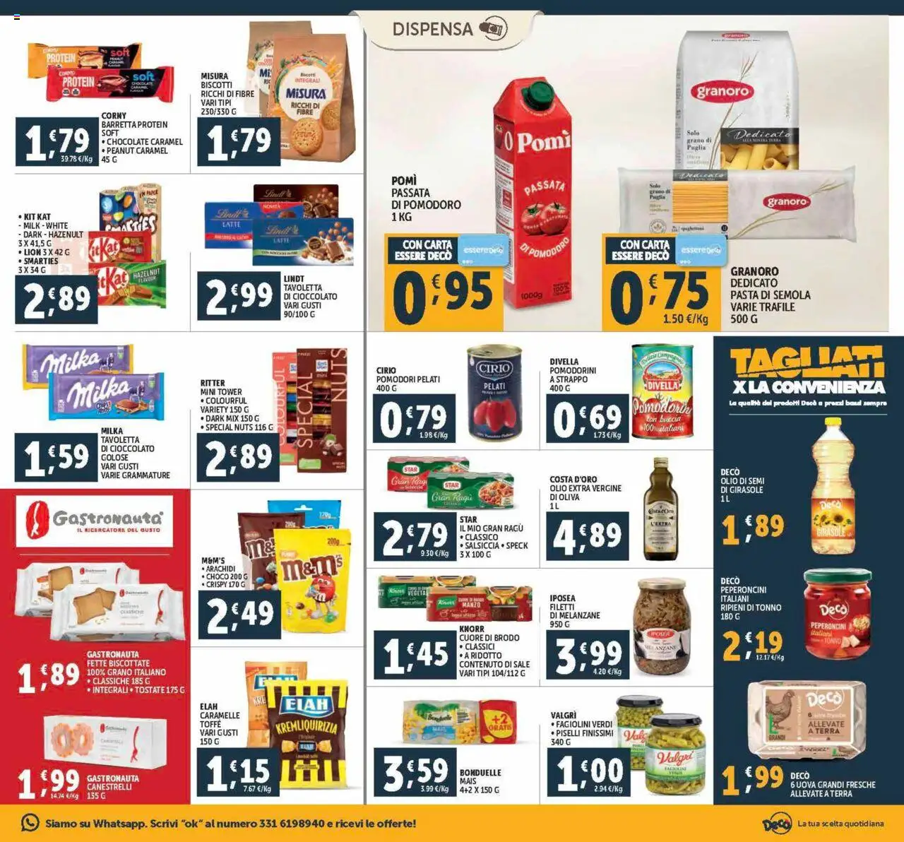 Volantino Decò del 12.09.2025 | Pagina: 13 | Prodotti: Uova, Piselli, Olio extra vergine, Arachidi