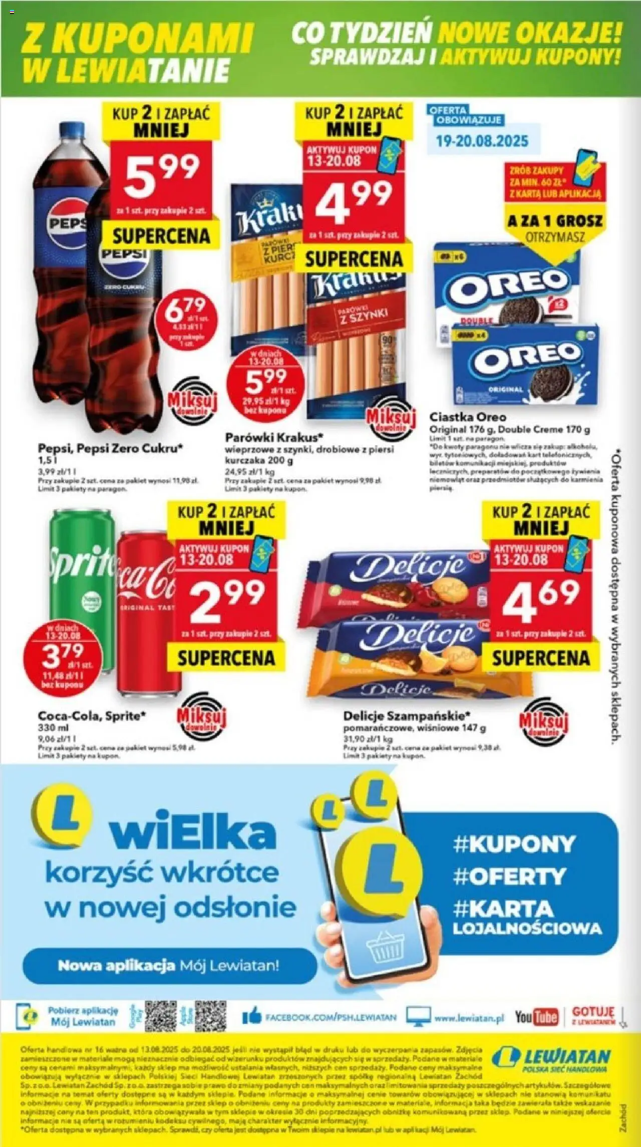 Lewiatan gazetka - Szczecin od 13.08.2025 | Strona: 8 | Produkty: Karta, Piersi, Pepsi, Parówki