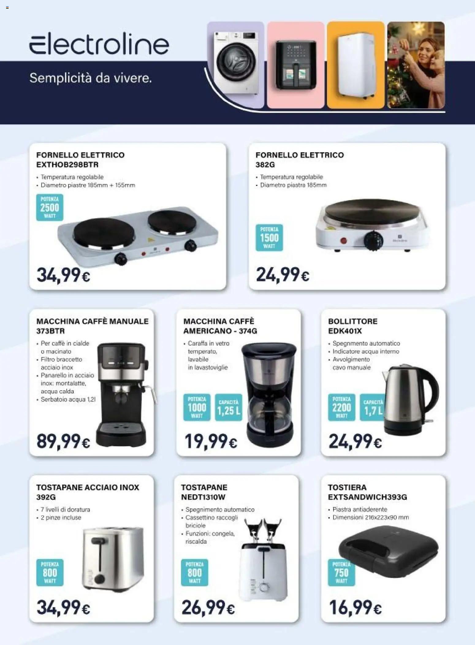 Volantino Unieuro del 06.12.2025 | Pagina: 19 | Prodotti: Caraffa, Acqua, Lavastoviglie, Tostapane