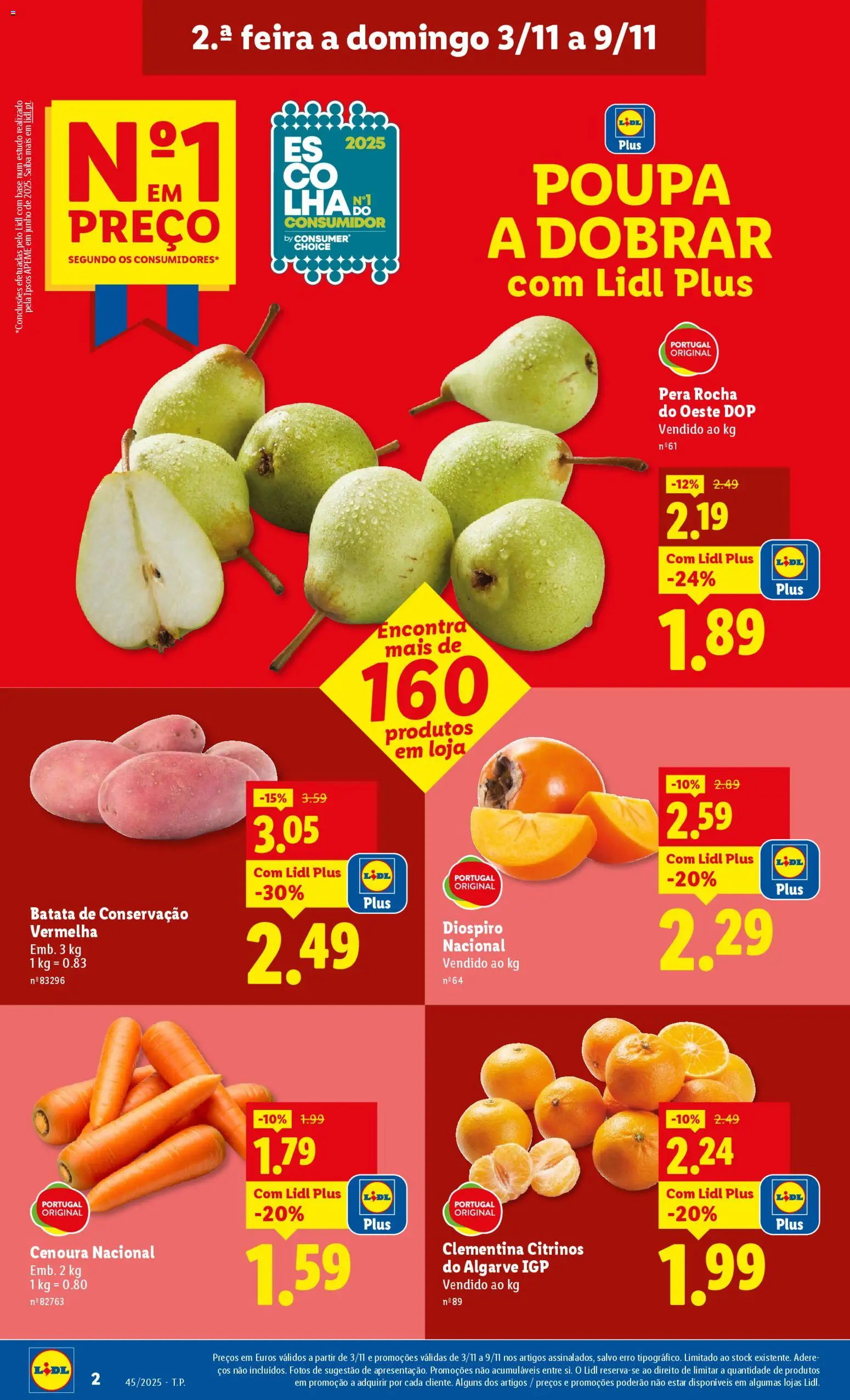 Lidl folheto │ válido de 03.11.2025 | Página: 2 | Produtos: Batata, Base, Cenoura