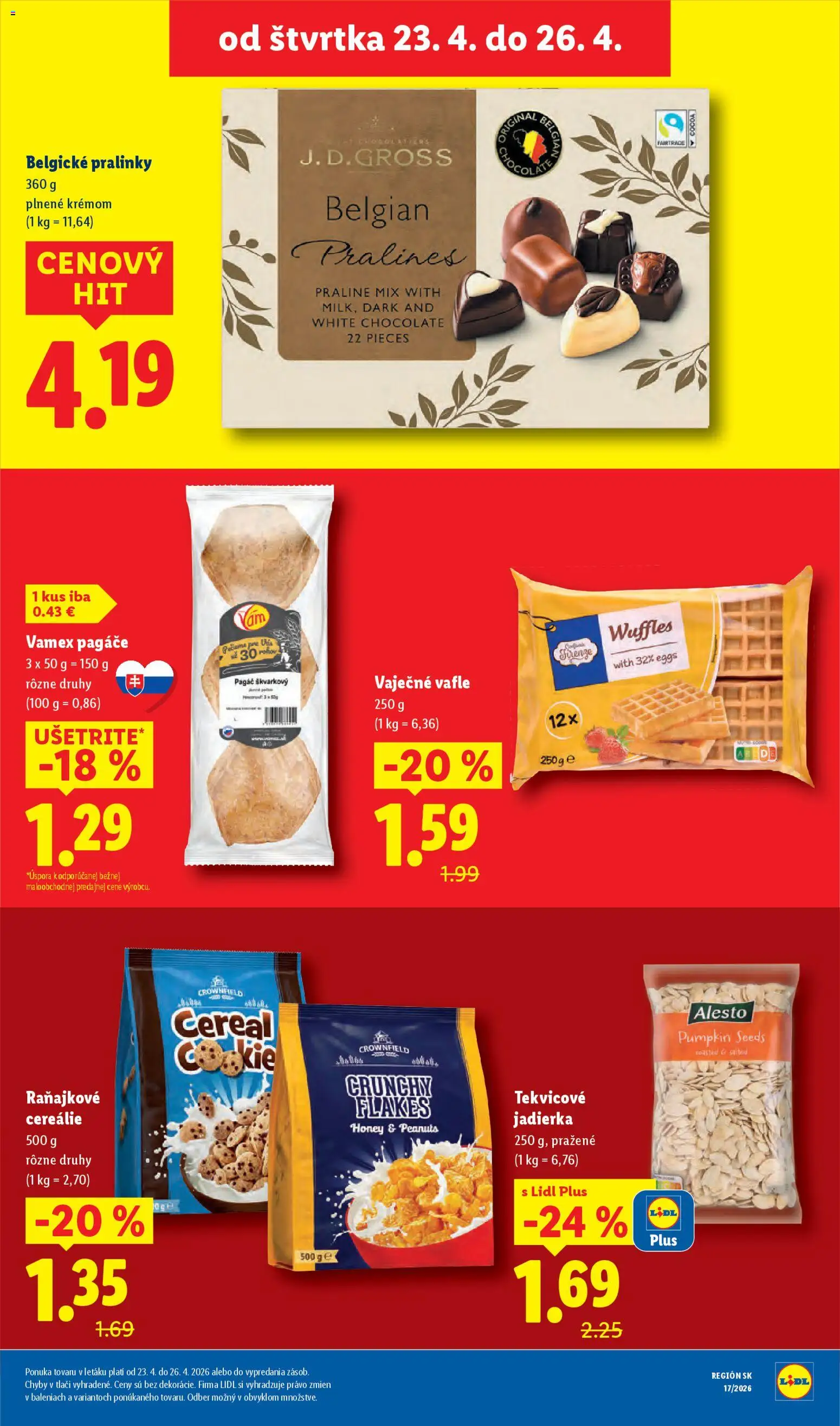 Nové Lidl akcie – leták je platný od 20.04.2026 | Strana: 77 | Produkty: Cereálie