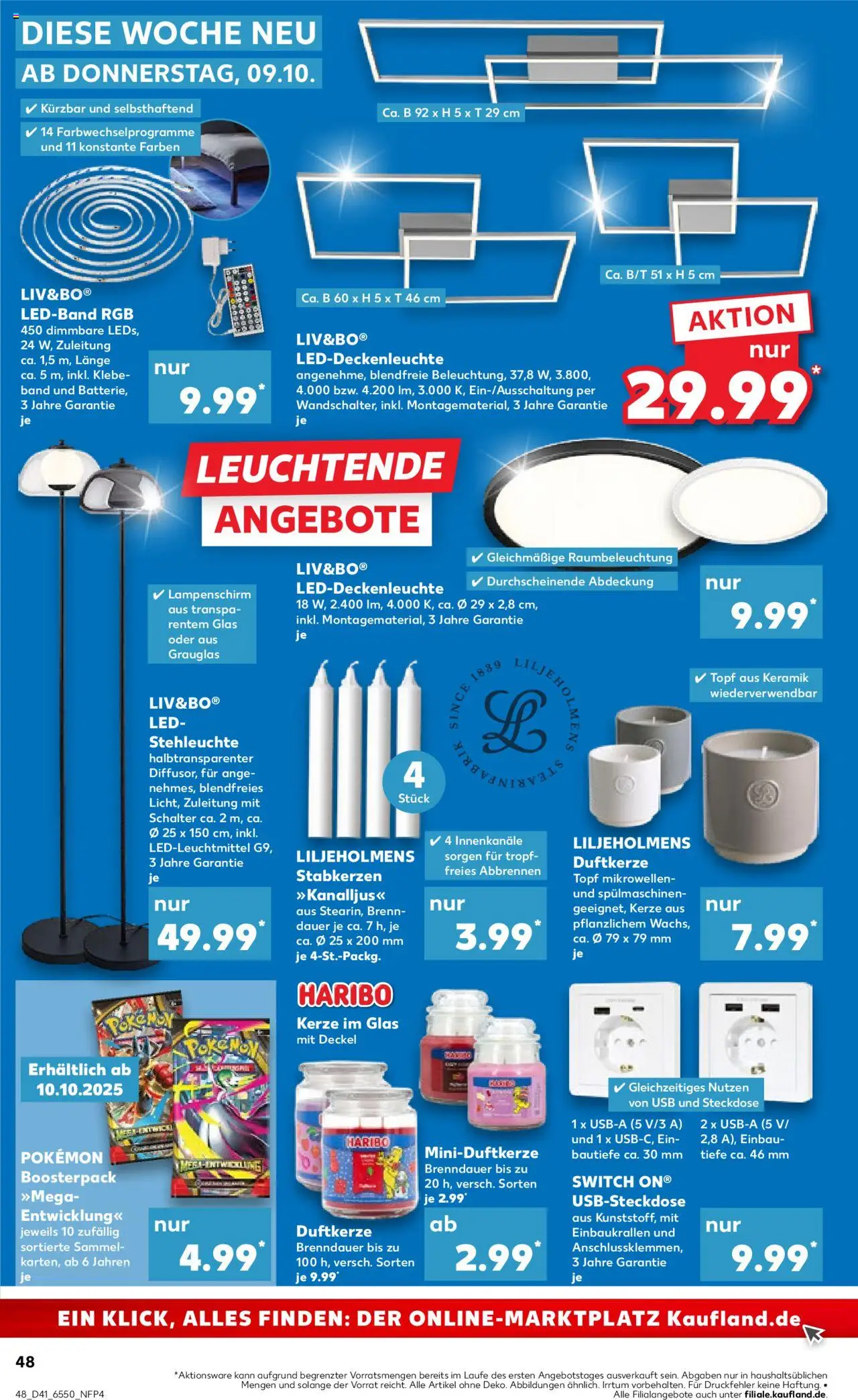 Kaufland prospekt Kiel	 – gültig ab 09.10.2025 | Seite: 48 | Produkte: USB, Haribo, Steckdose, Lampenschirm