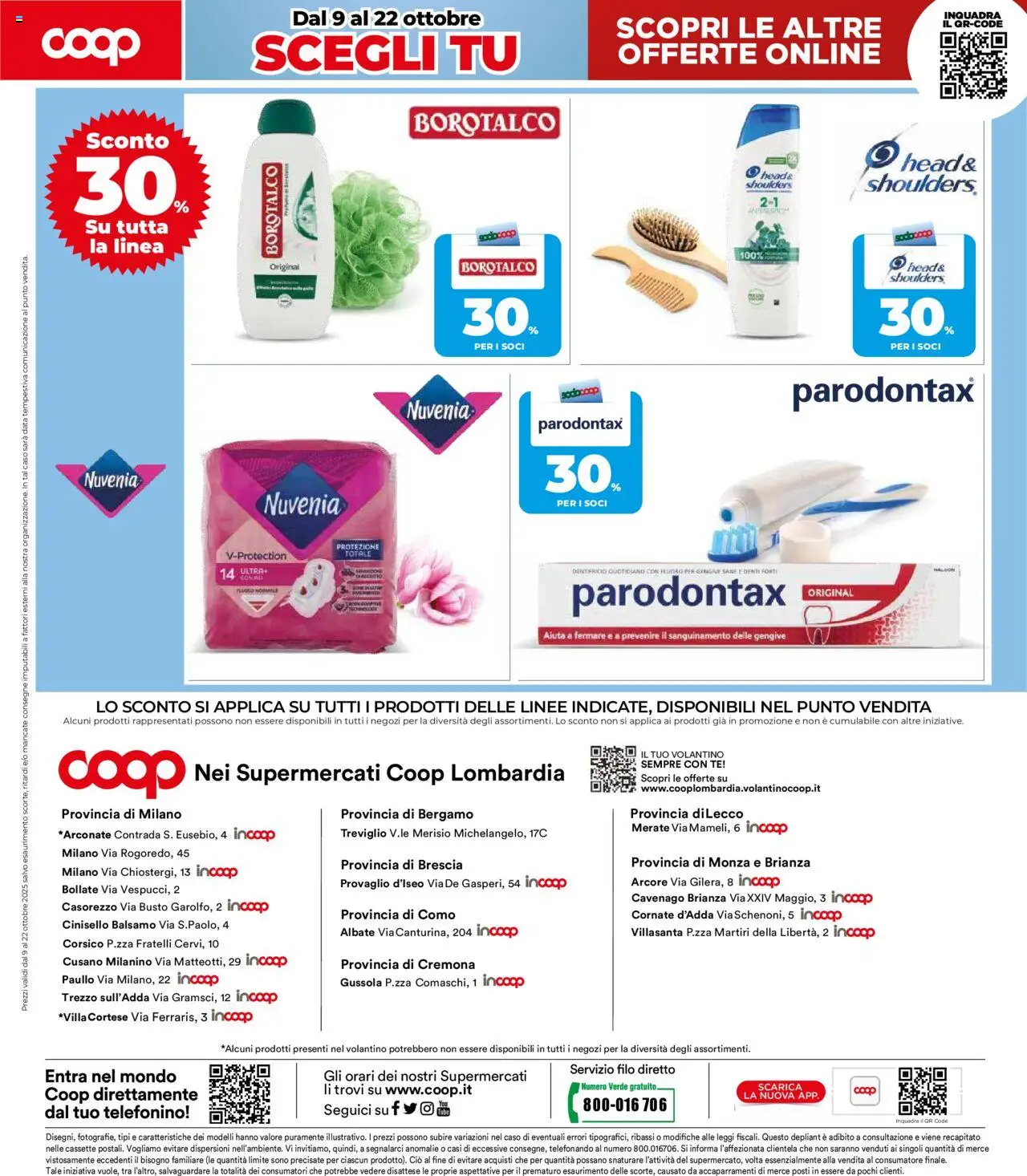 Volantino COOP del 09.10.2025 | Pagina: 4 | Prodotti: Balsamo, Dentifricio, Tè, Data