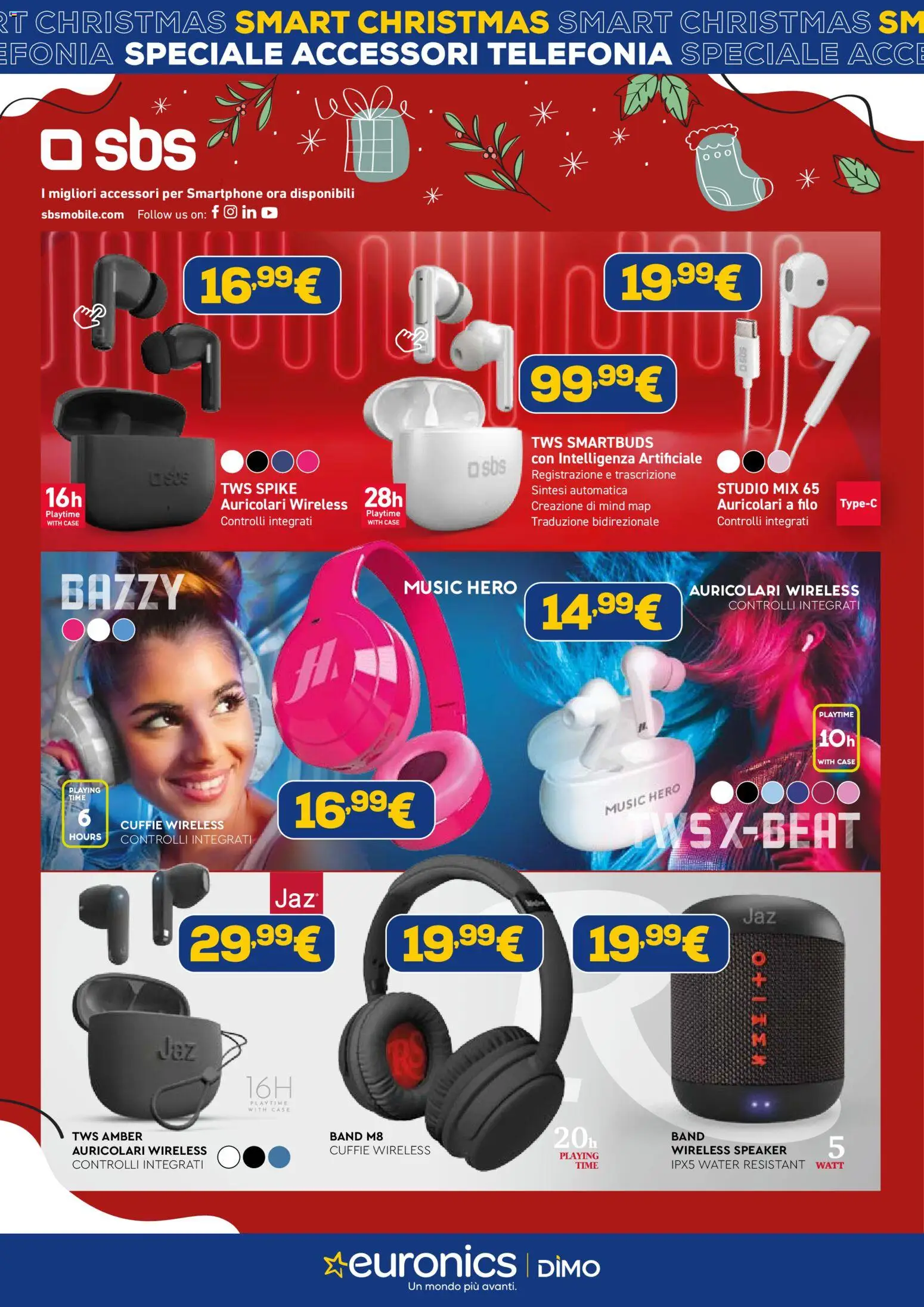 Volantino Euronics del 02.12.2025 | Pagina: 8 | Prodotti: Auricolari, Smartphone, Cuffie, Speaker