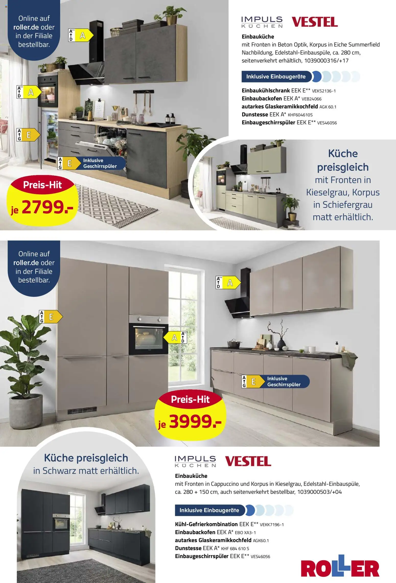 Roller Deine Küche 2026 – gültig ab 19.03.2026 | Seite: 7 | Produkte: Geschirrspüler, Einbauküche, Küche, Kuchen