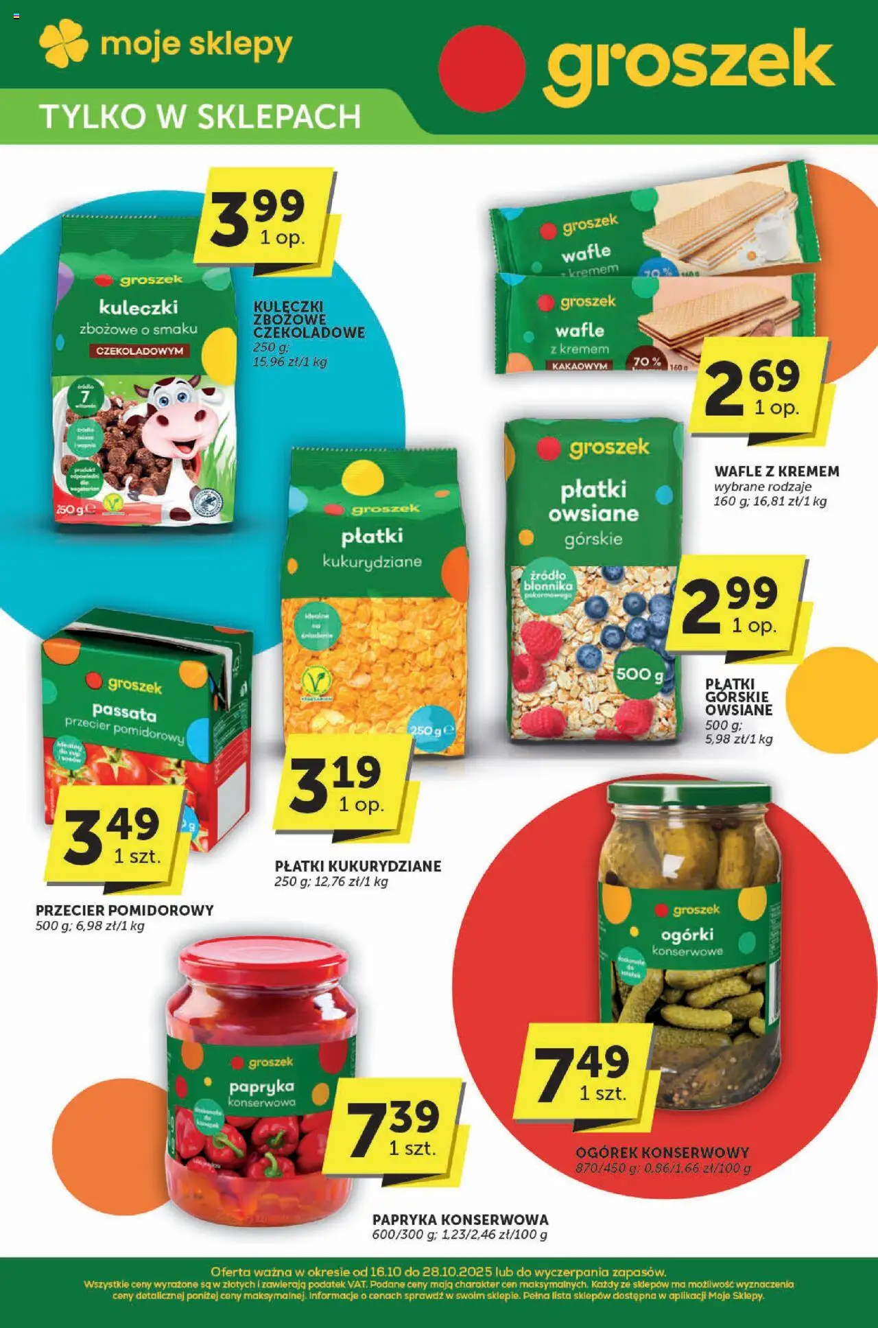 Euro Sklep Gazetka - Katalog od 16.10.2025 | Strona: 32 | Produkty: Groszek, Płatki górskie, Wafle, Płatki kukurydziane