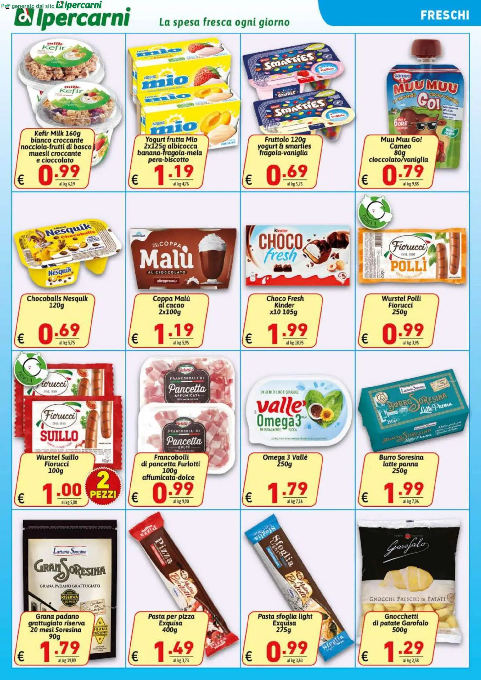 Volantino Ipercarni del 07.04.2026 | Pagina: 9 | Prodotti: Yogurt, Cioccolato, Burro, Wurstel