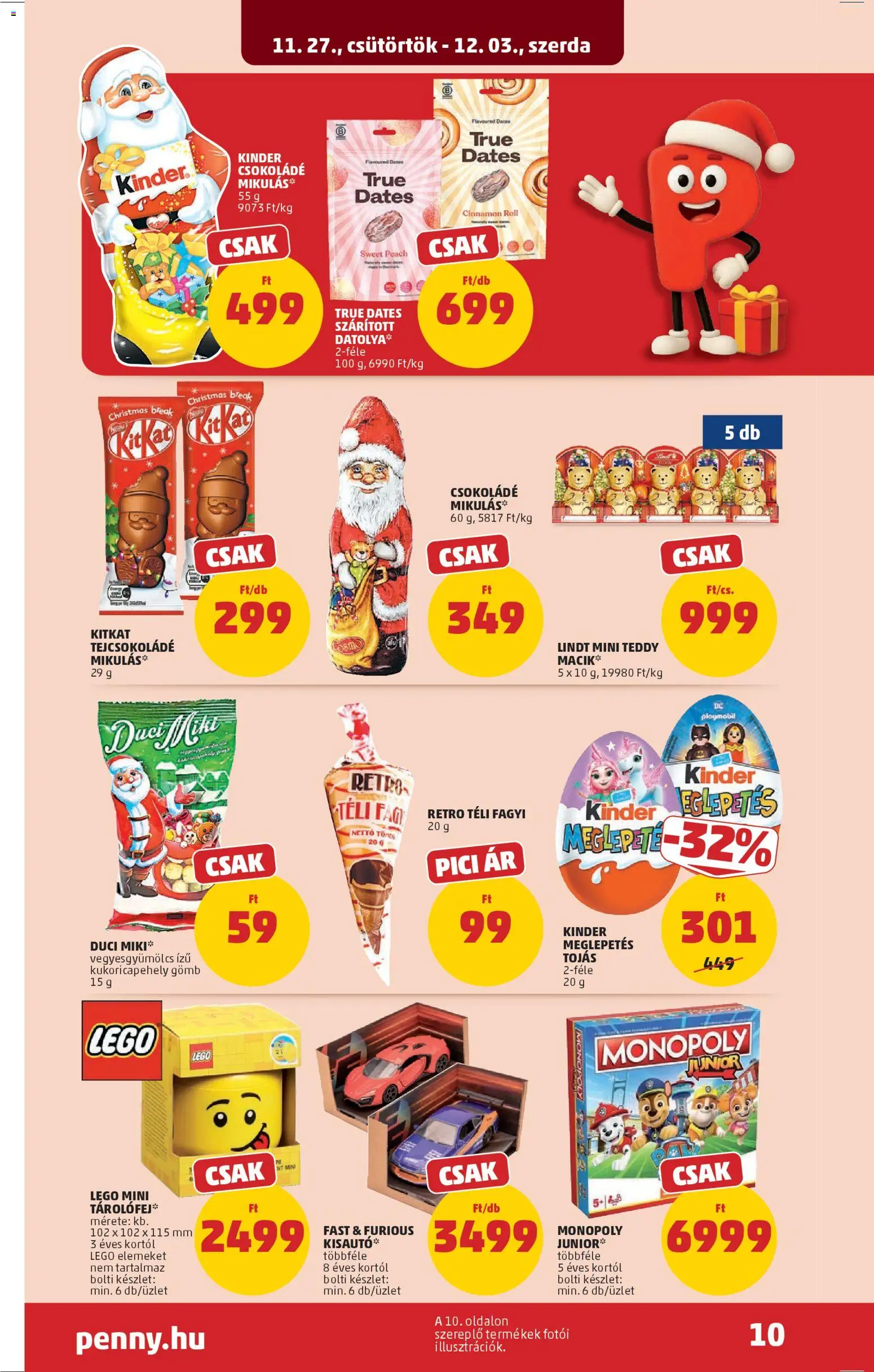 PENNY akciós ujság - amely érvényes a következő dátumtól: 27.11.2025 | Oldal: 14 | Termékek: Fagyi, Tejcsokoládé, Tojás, Kukoricapehely