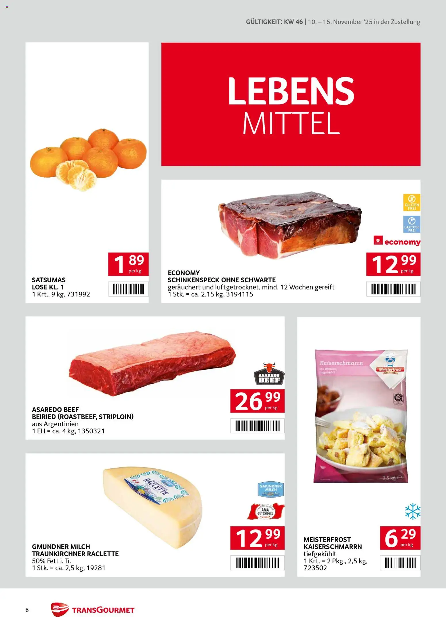 Transgourmet Zustellaktion gültig ab 10.11.2025 | Seite: 6 | Produkte: Milch