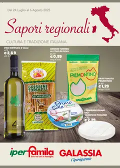 Anteprima del volantino Famila Sapori Regionali catalogo valido a partire dal 24.07.2025