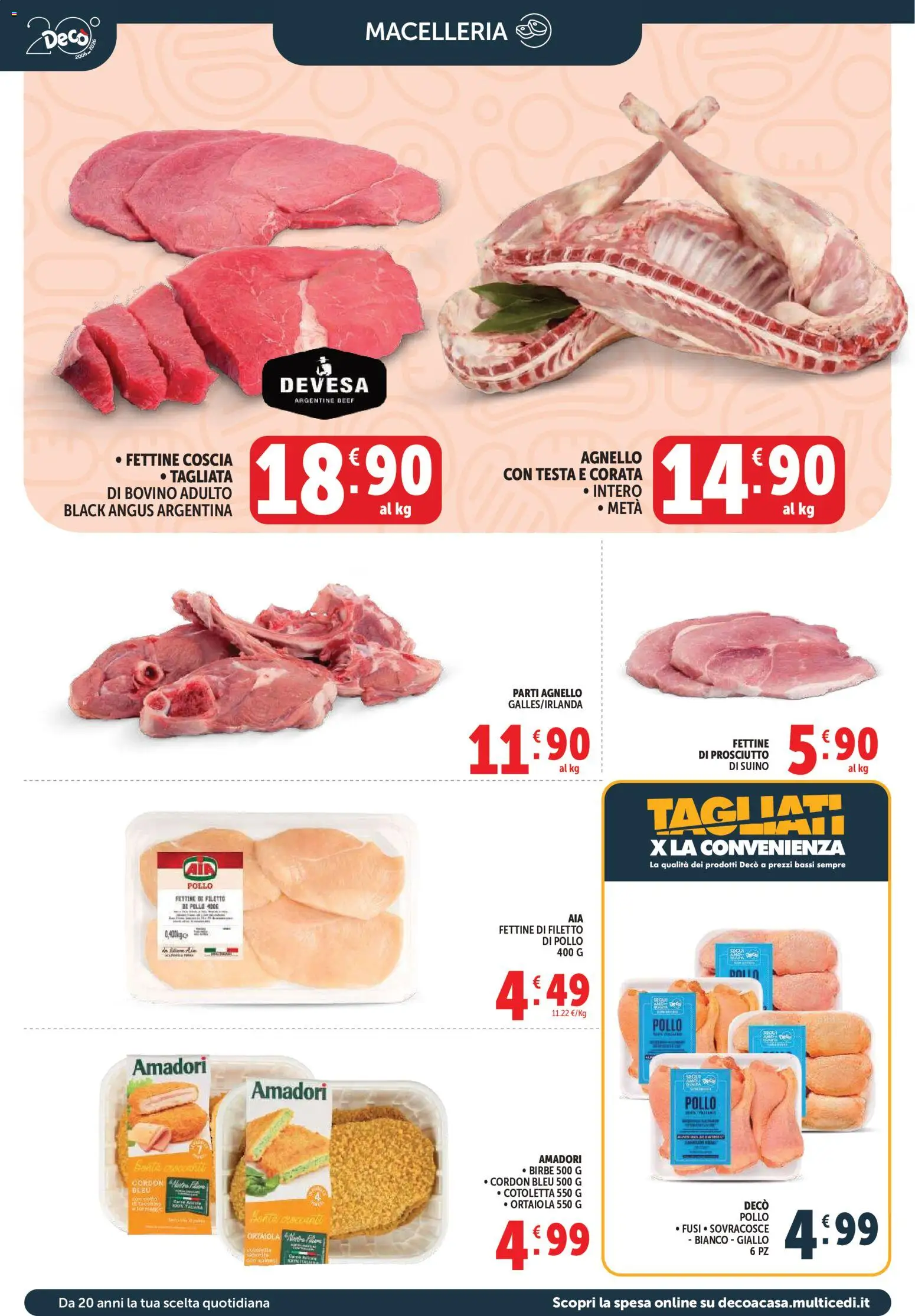 Volantino Decò del 27.03.2026 | Pagina: 14 | Prodotti: Bovino, Suino, Prosciutto, Agnello