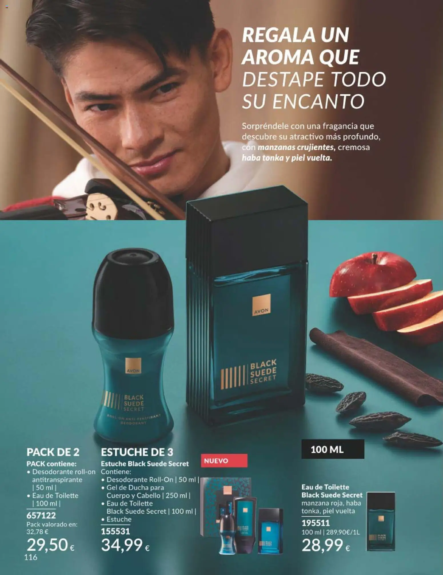 Catálogo AVON campaña 11 Black Friday │ válido desde el 01.11.2025 | Página: 116 | Productos: Eau de toilette, Gel de ducha, Desodorante, Manzanas