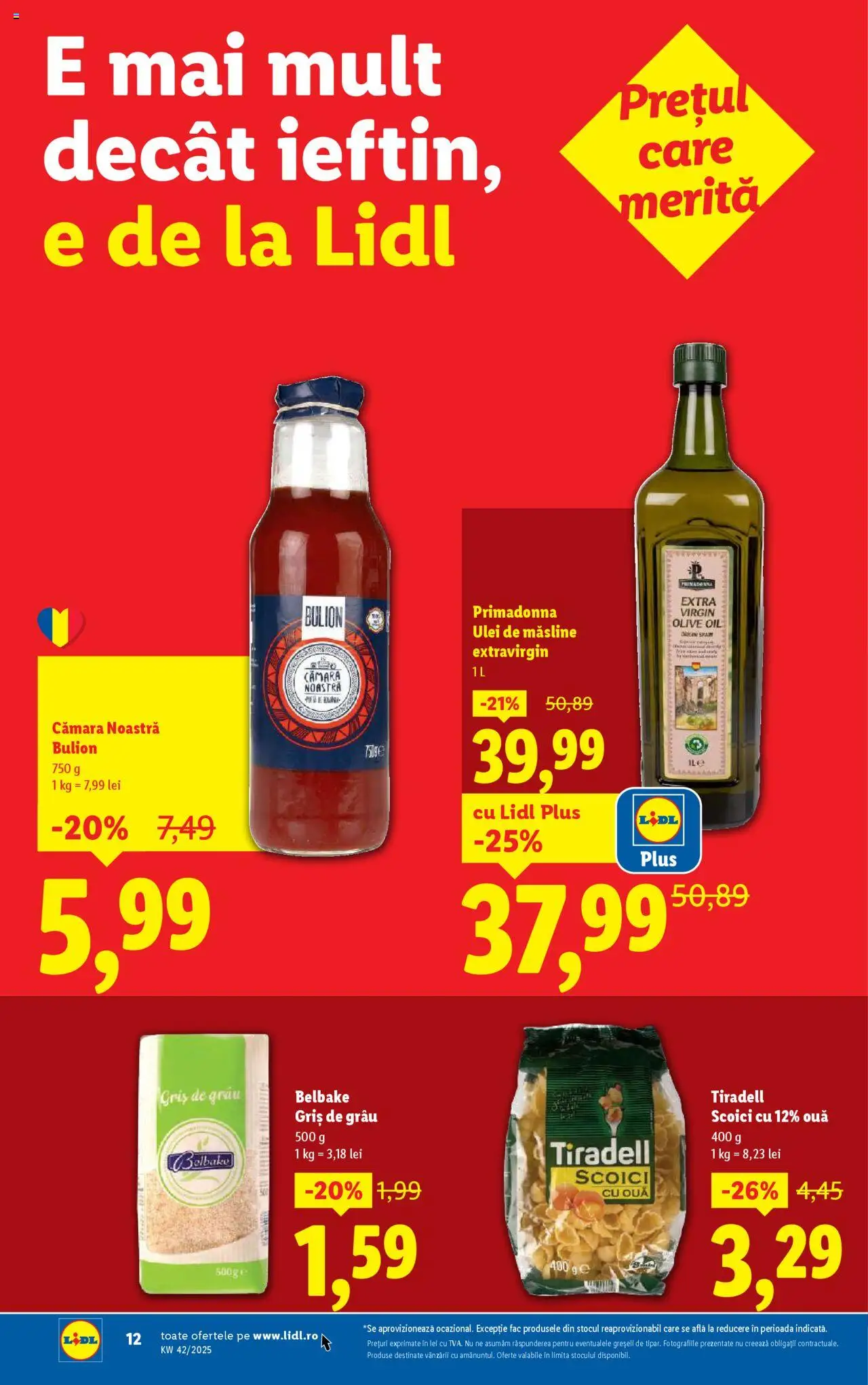 Noul catalog Lidl – valabil de la 13.10.2025 | Pagină: 12 | Produse: Măsline, Ouă, Ulei