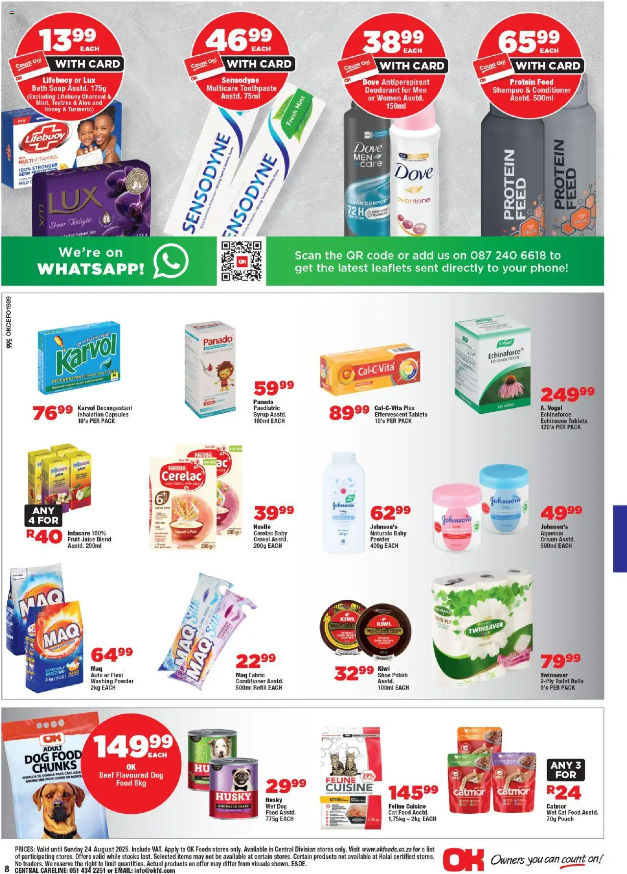 OK Foods Northen Cape - Specials │ valid from 13.08.2025 | Page: 8 | Products: Cap, Beef, Kiwi, Cat food