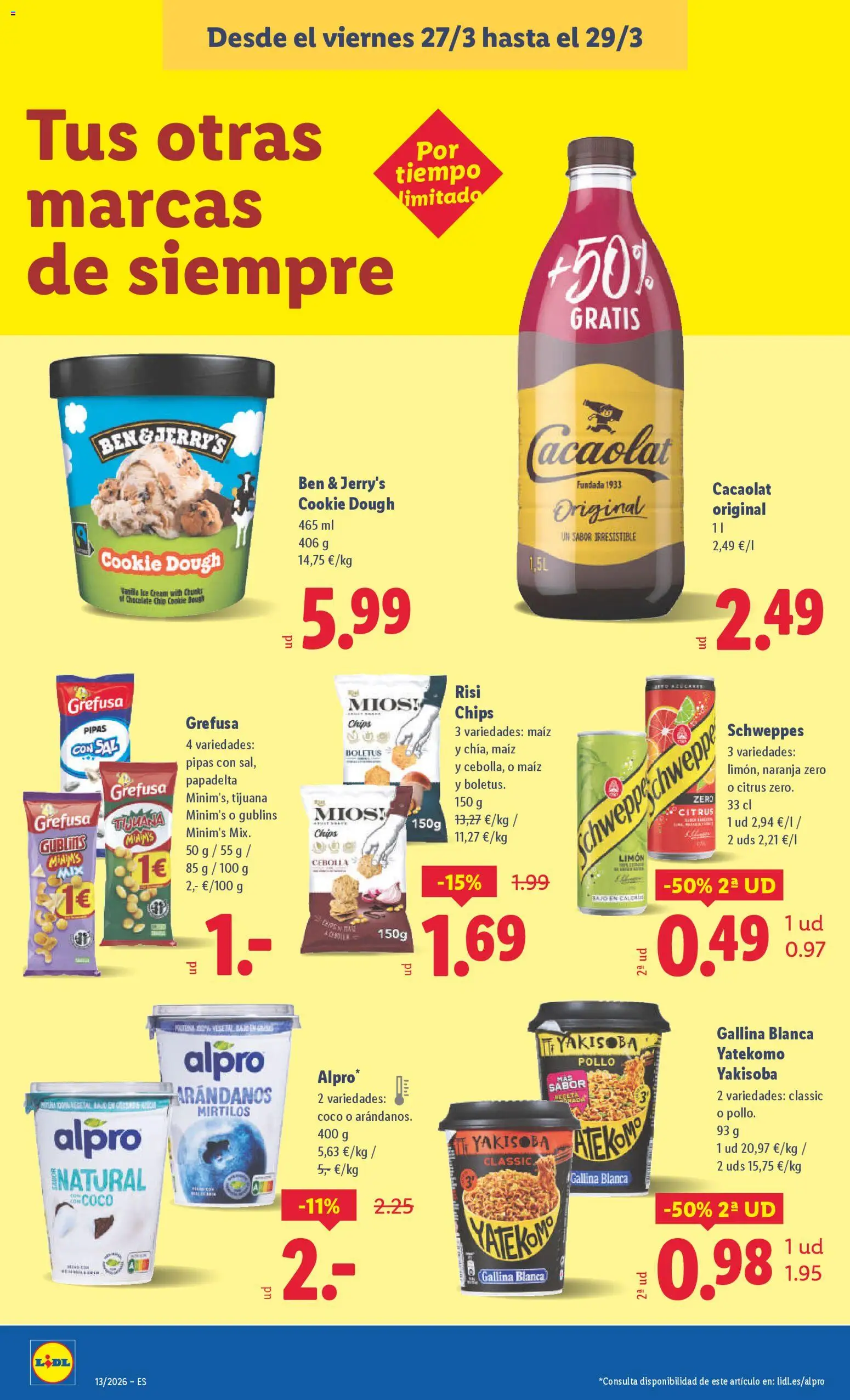 Lidl folleto │ válido desde el 23.03.2026 | Página: 26 | Productos: Chocolate, Τυρόπιτα, Παγωμένο τσάι