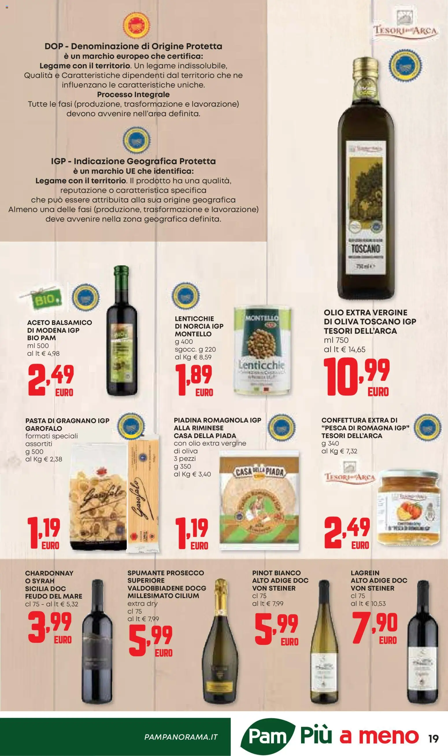 Volantino Panorama del 12.02.2026 | Pagina: 19 | Prodotti: Pasta, Pesca, Spumante, Olio extra vergine
