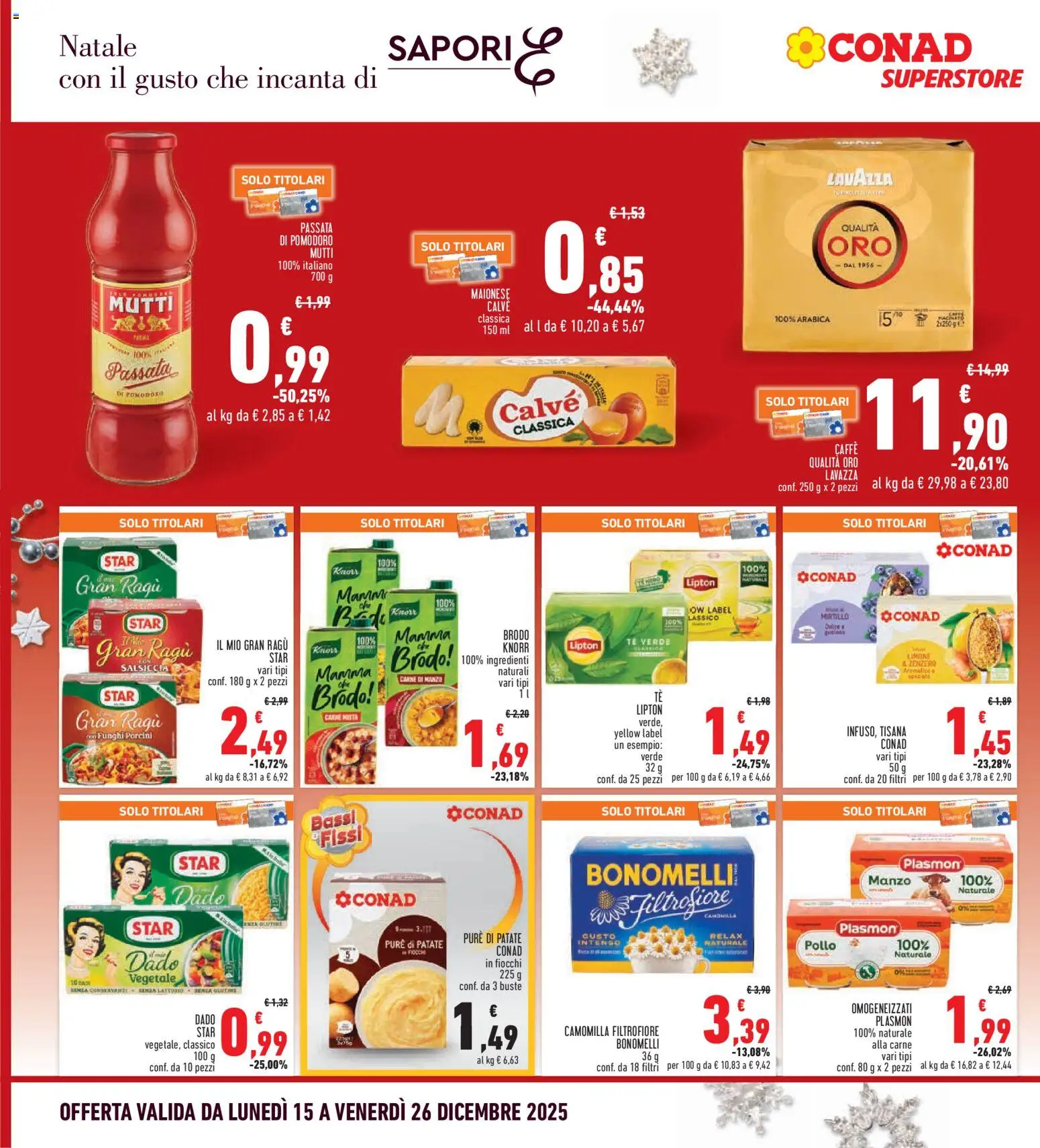 Volantino Conad del 15.12.2025 | Pagina: 22 | Prodotti: Pollo, Patate, Limone, Lavazza
