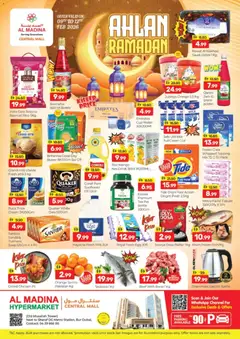 Preview of Al Madina - Ahlan Ramadan Deals - Central Mall, Dubai valid from 09.02.2026 | Page: 1 | Products: Jablká, Čaj, Schokolade, Котлон