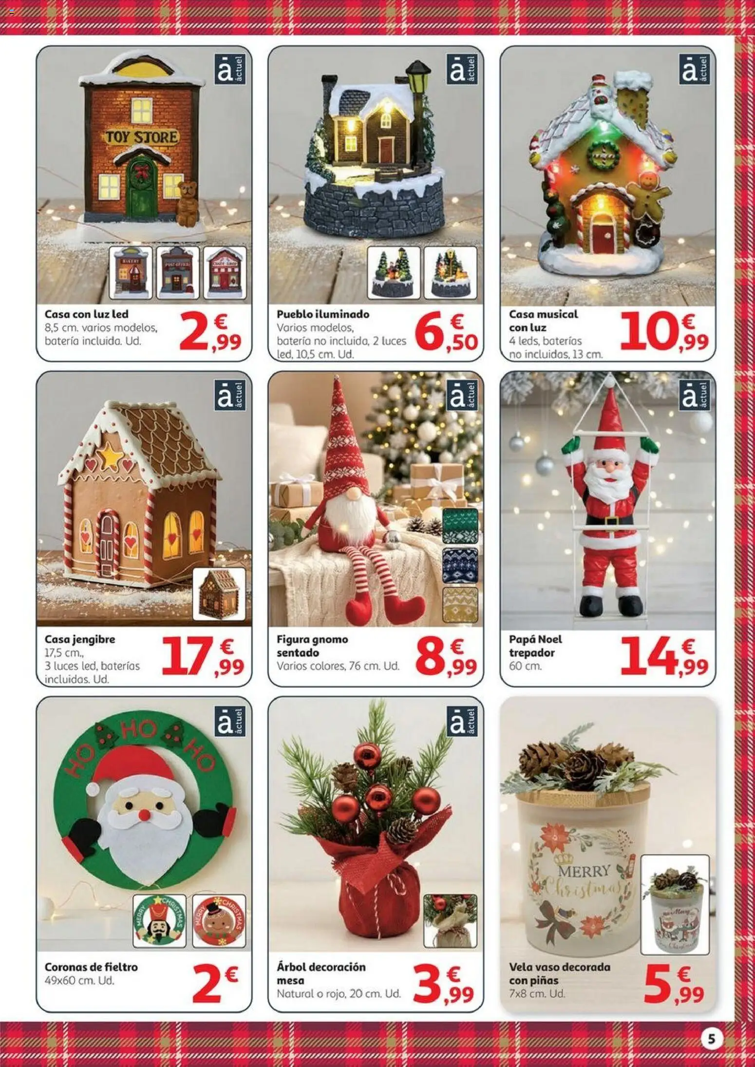 Alcampo - Decoración Navidad HG │ válido desde el 06.11.2025 | Página: 5 | Productos: Vela, Mesa, Batería