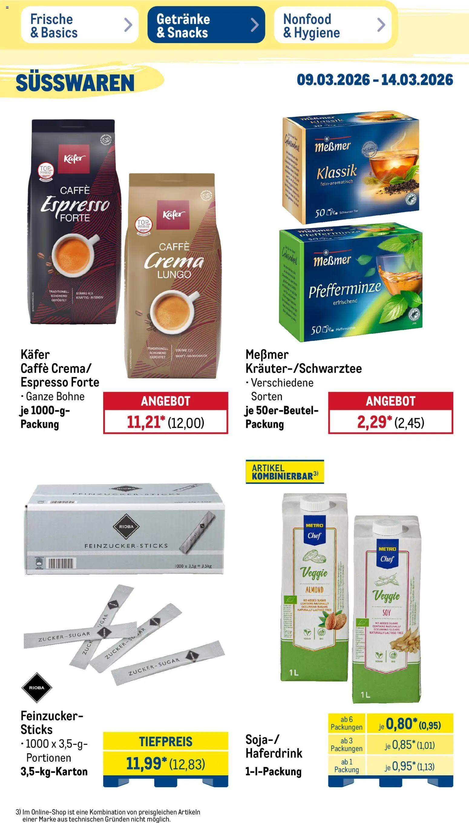 Metro Prospekt 	 – gültig ab 09.03.2026 | Seite: 40 | Produkte: Top, Messmer, Haferdrink, Tee