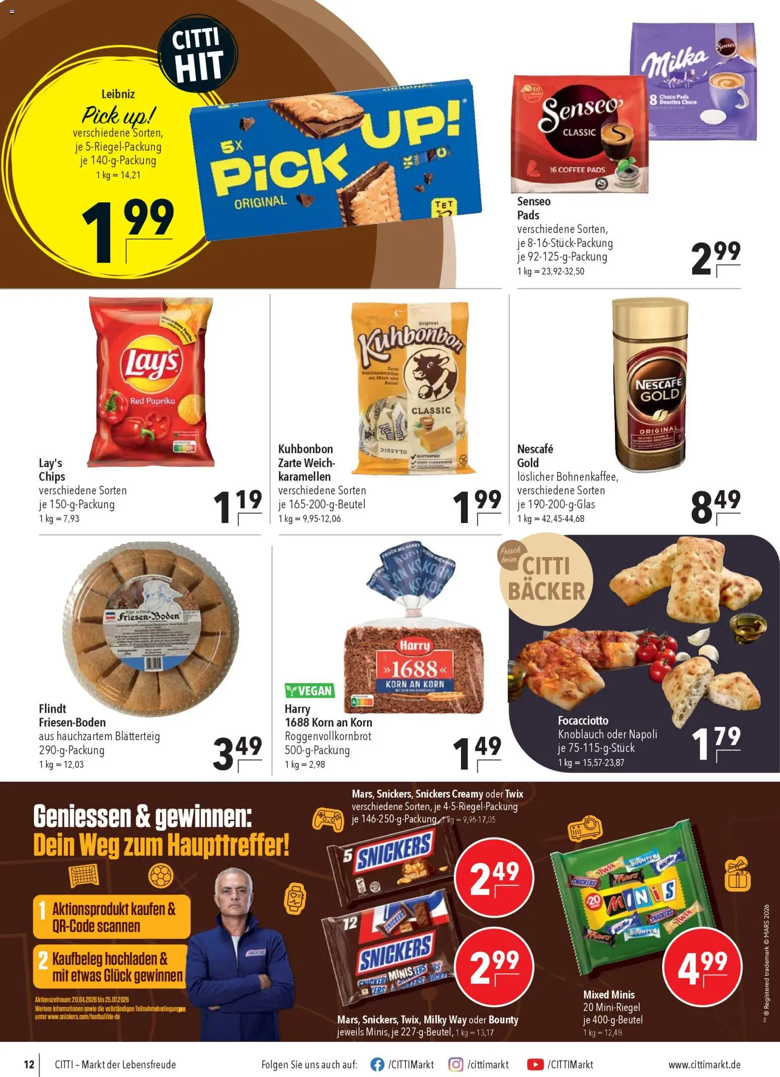 CITTI Markt Prospekt 	 – gültig ab 22.04.2026 | Seite: 16 | Produkte: Nescafe, Milch, Milka, Paprika