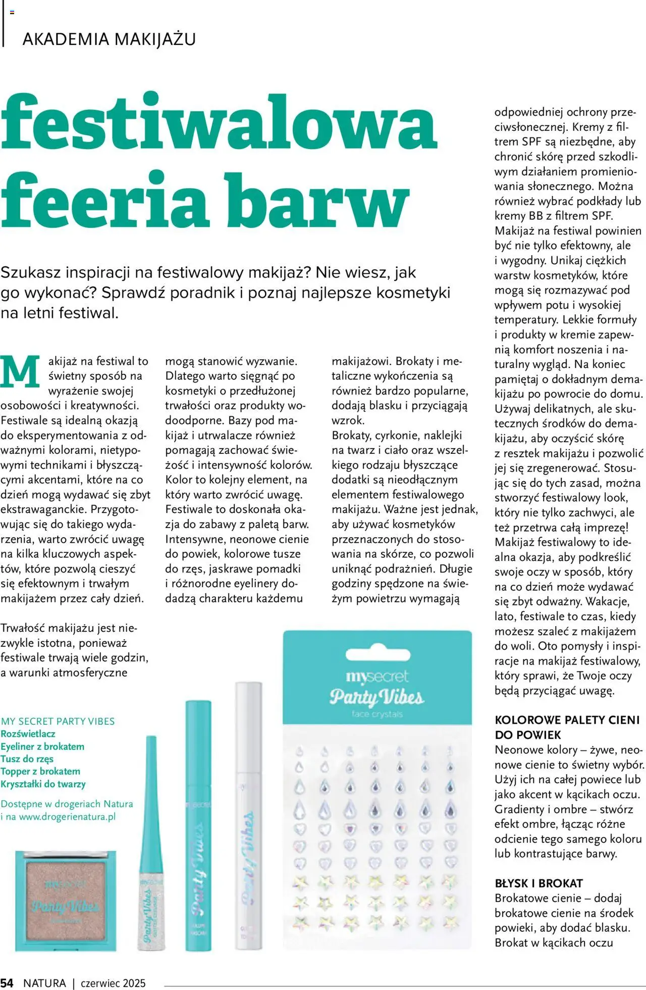 Drogerie Natura Gazetka - Magazyn Klubu Natura 06 od 01.06.2025 | Strona: 54 | Produkty: Kosmetyki, Naklejki, Rozświetlacz, Eyeliner