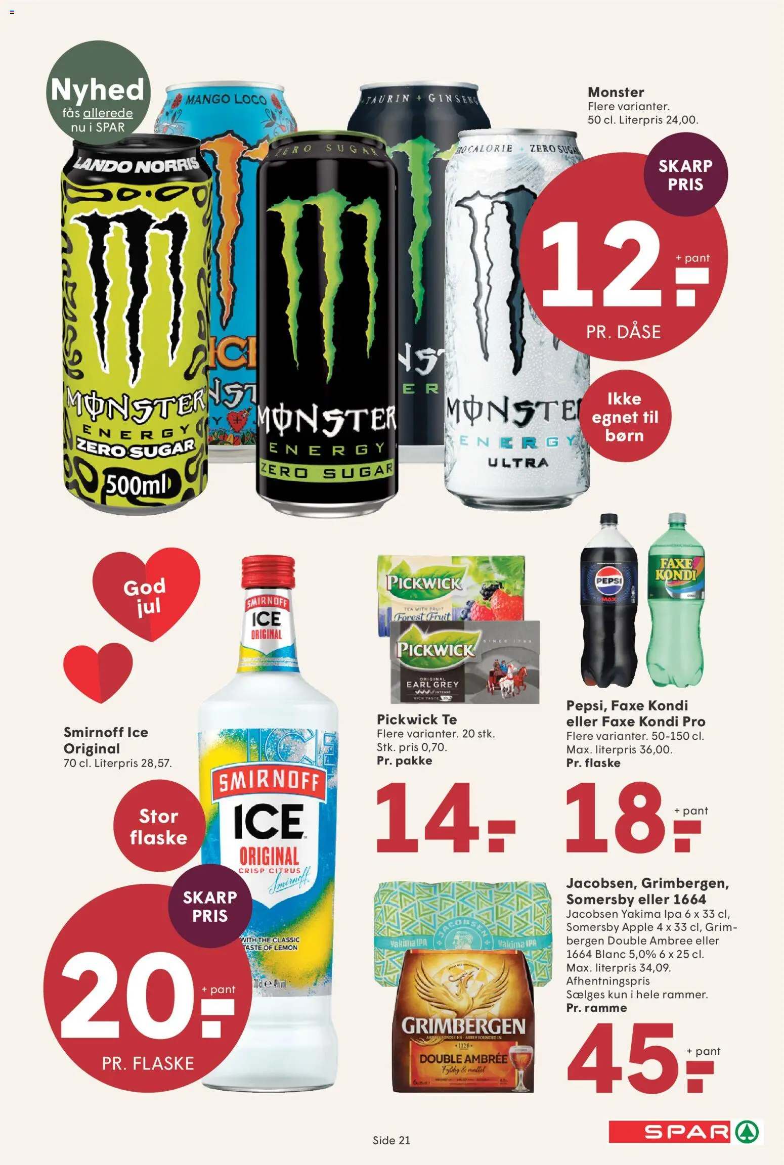 Spar tilbudsavis – gyldig fra 05.12.2025 | Side: 25 | Produkter: Mango, Te, Faxe Kondi, Pepsi