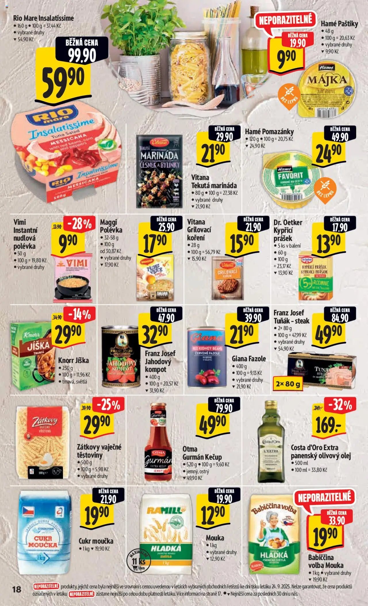 Albert leták - Hypermarket od 01.10.2025 | Strana: 27 | Produkty: Kompot, Koření, Mouka, Marináda