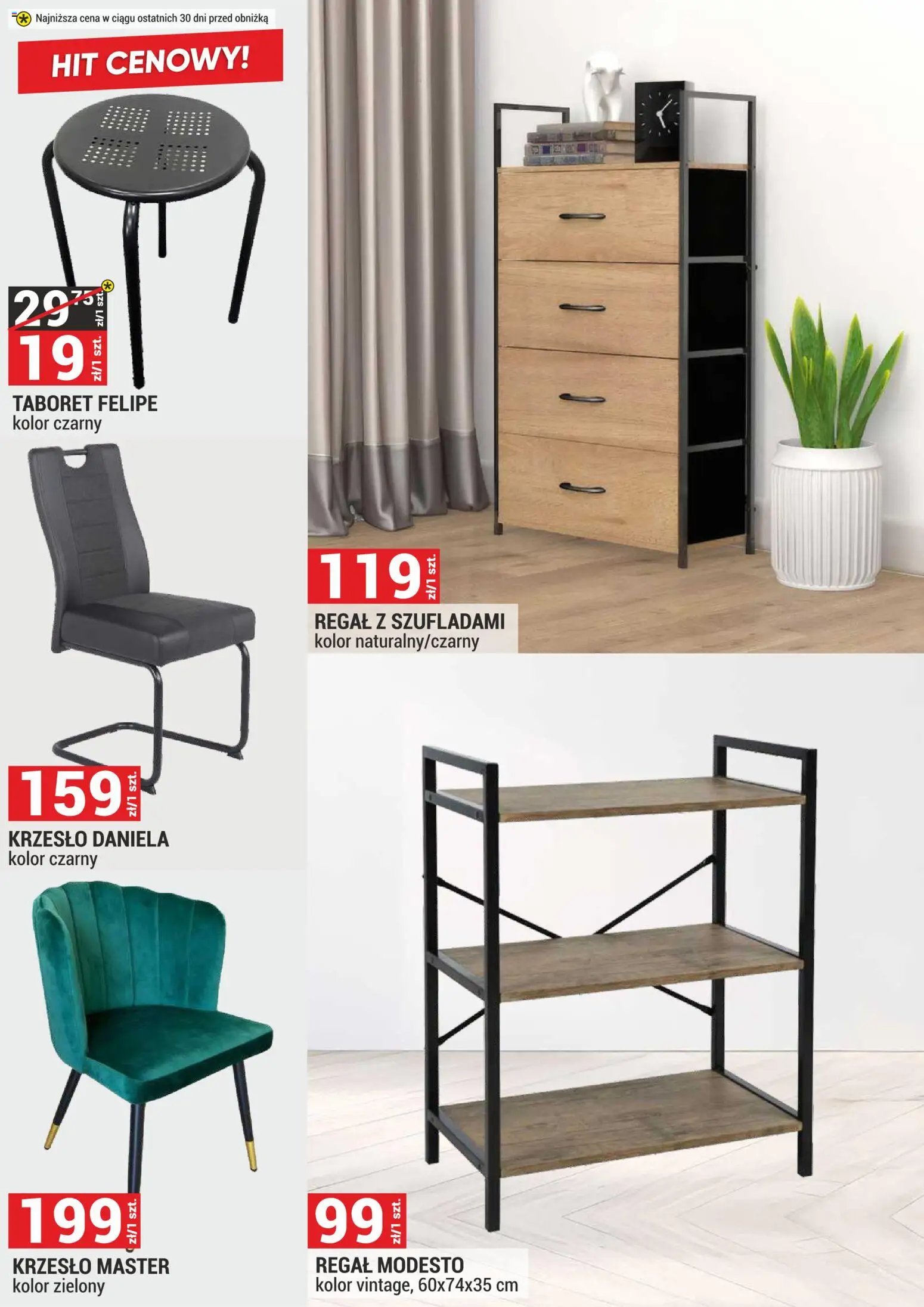 Merkury Market Gazetka - Meble, Wypoczynki, Materace od 01.02.2026 | Strona: 38 | Produkty: Krzesło, Regał