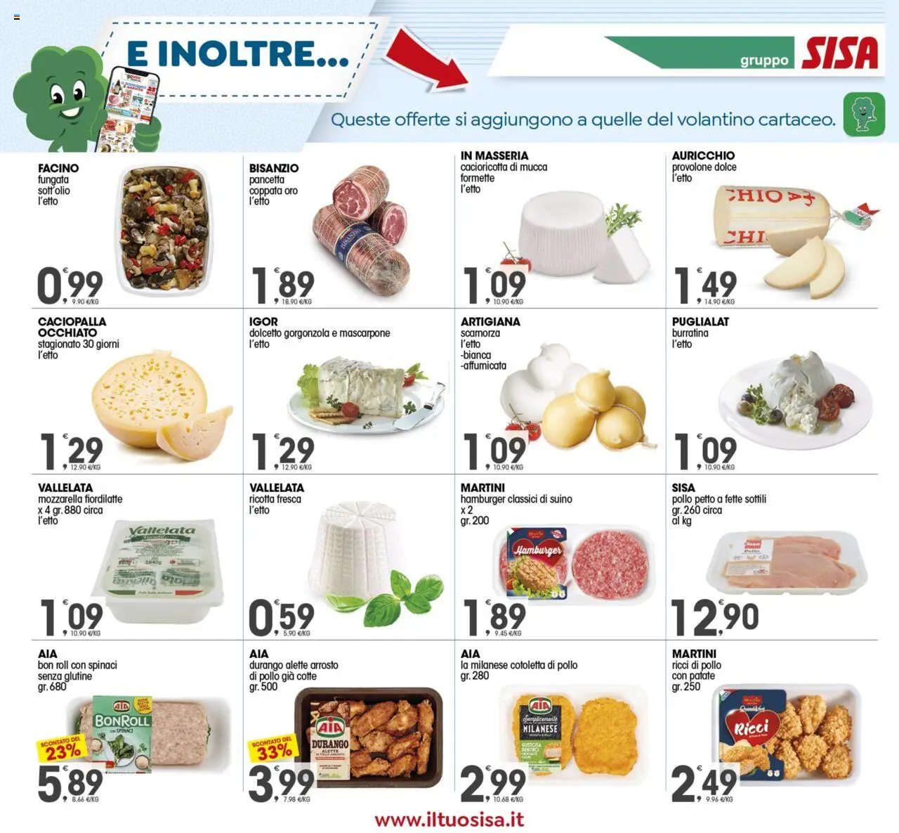 Volantino SISA del 12.09.2025 | Pagina: 10 | Prodotti: Pollo, Suino, Mozzarella, Hamburger