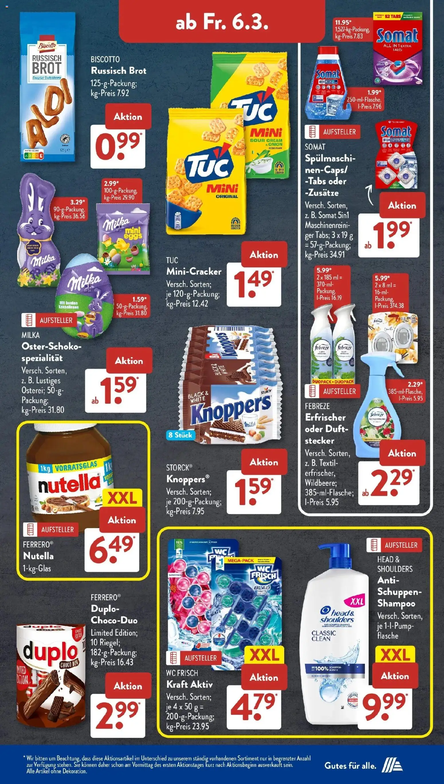Aldi Süd Wochenangebote – gültig ab 02.03.2026 | Seite: 23 | Produkte: Duft, Shampoo, Nutella, Brot