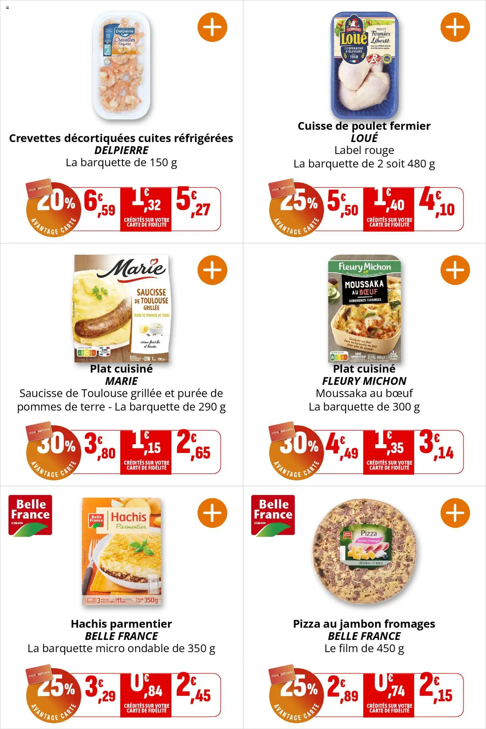 {H1} | Page: 16 | Produits: Crevettes, Saucisse, Pommes, Crème fraiche