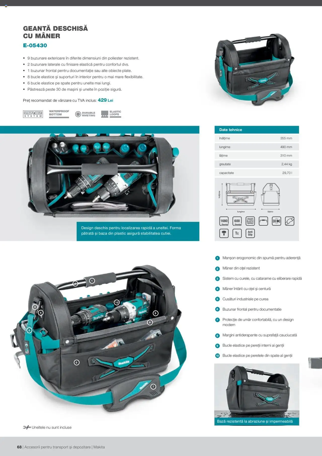 Makita catalog - Accesorii pentru transport si depozitare   – valabil de la 06.09.2021 | Pagină: 68