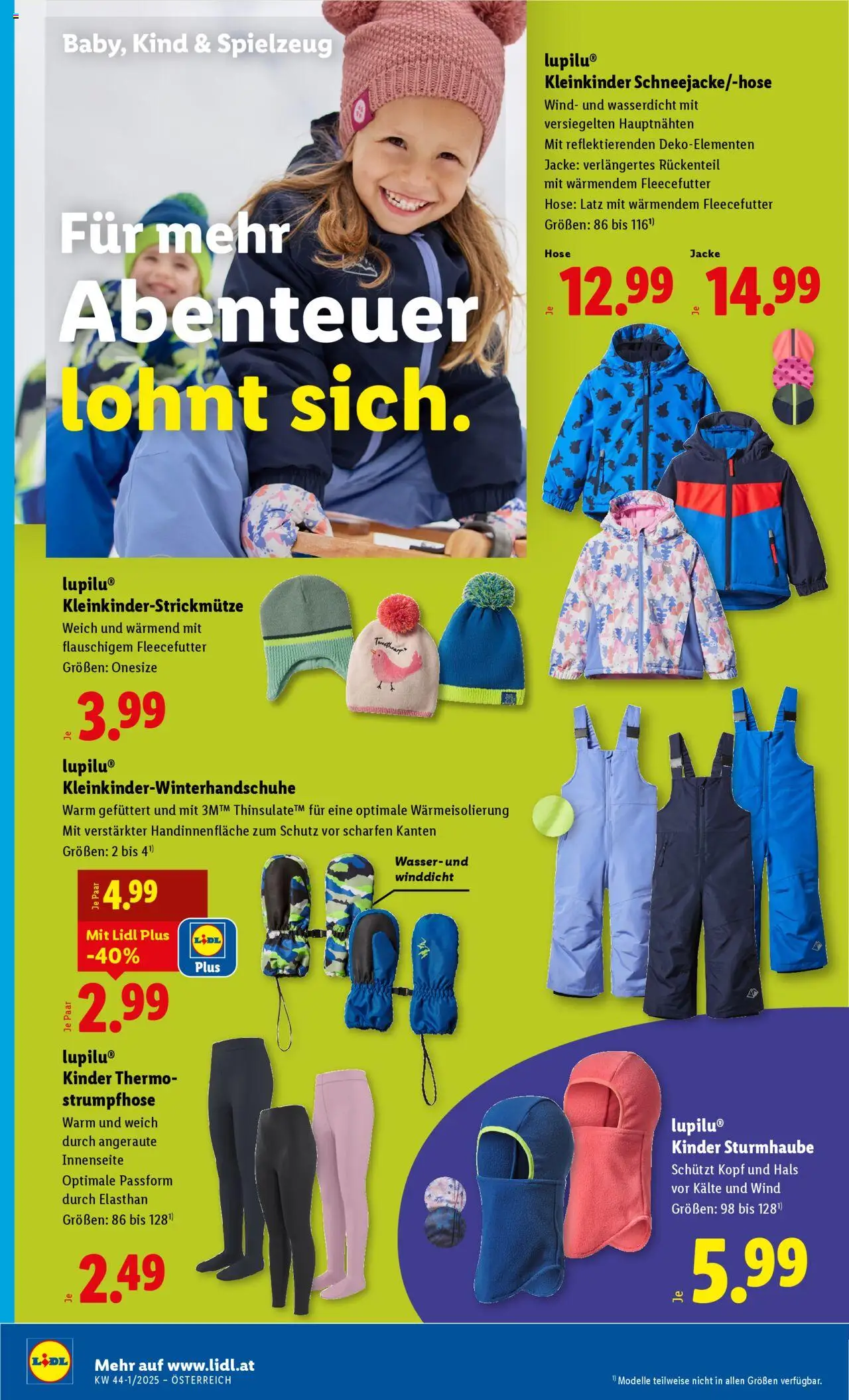 Lidl Flugblatt - Oberpullendorf, Güssing, Oberwart gültig ab 23.10.2025 | Seite: 34 | Produkte: Jacke, Hose, Wasser, Strumpfhose