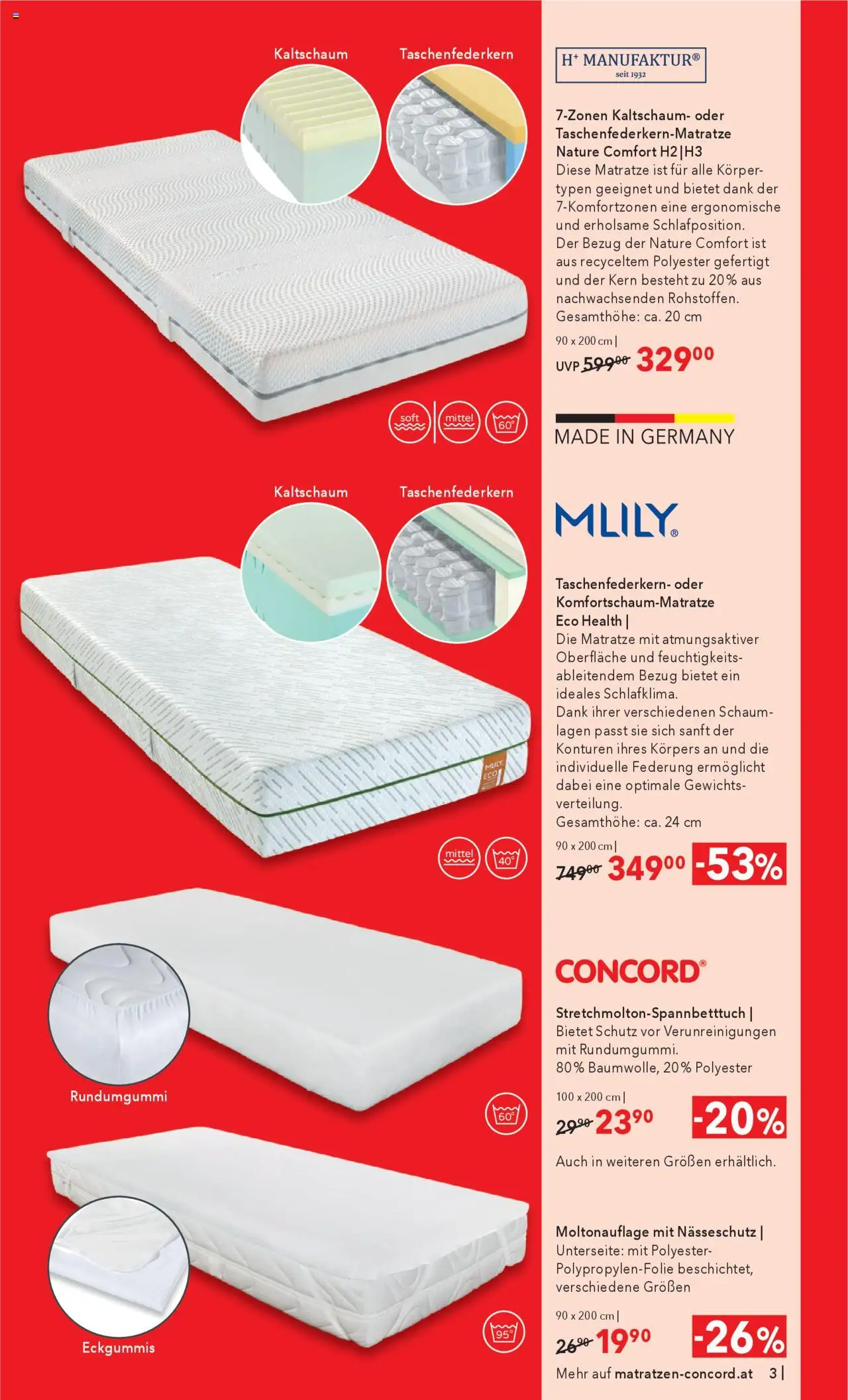 Matratzen Concord Flugblatt gültig ab 30.07.2025 | Seite: 3 | Produkte: Matratze