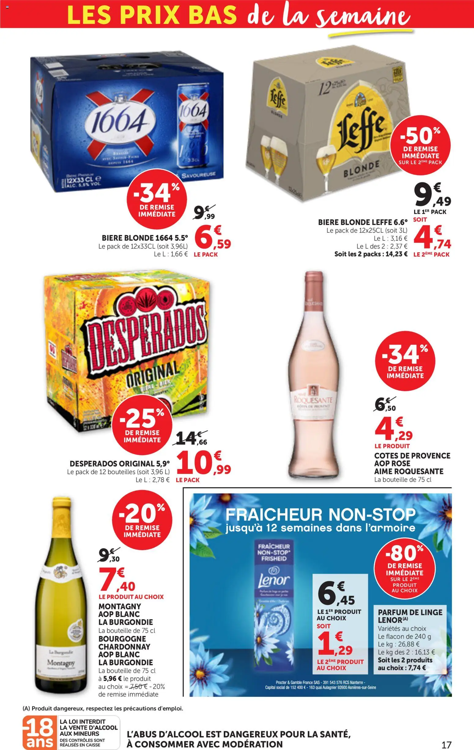 {H1} | Page: 17 | Produits: Biere blonde 1664, Desperados, Bière blonde, Parfum