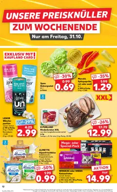 Kaufland Prospekt 	 ab 30.10.2025 gültig | Seite: 12 | Produkte: Lenor, Rinderbraten, Katzenfutter, Eisbergsalat