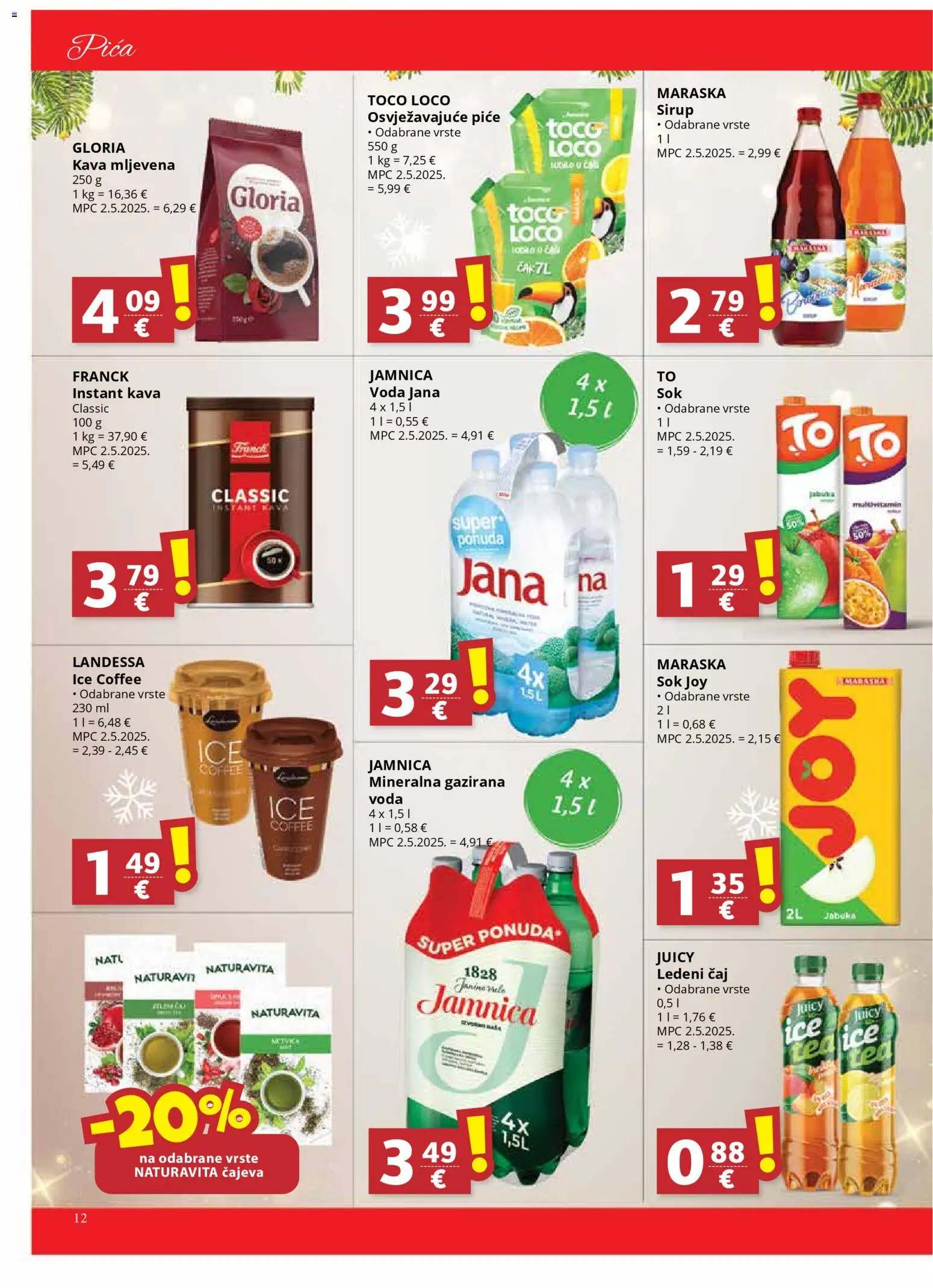 Ultra Gros katalog | vrijedi od 17.12.2025 | Stranica: 12 | Proizvodi: Kava, Sok, Voda, Sirup