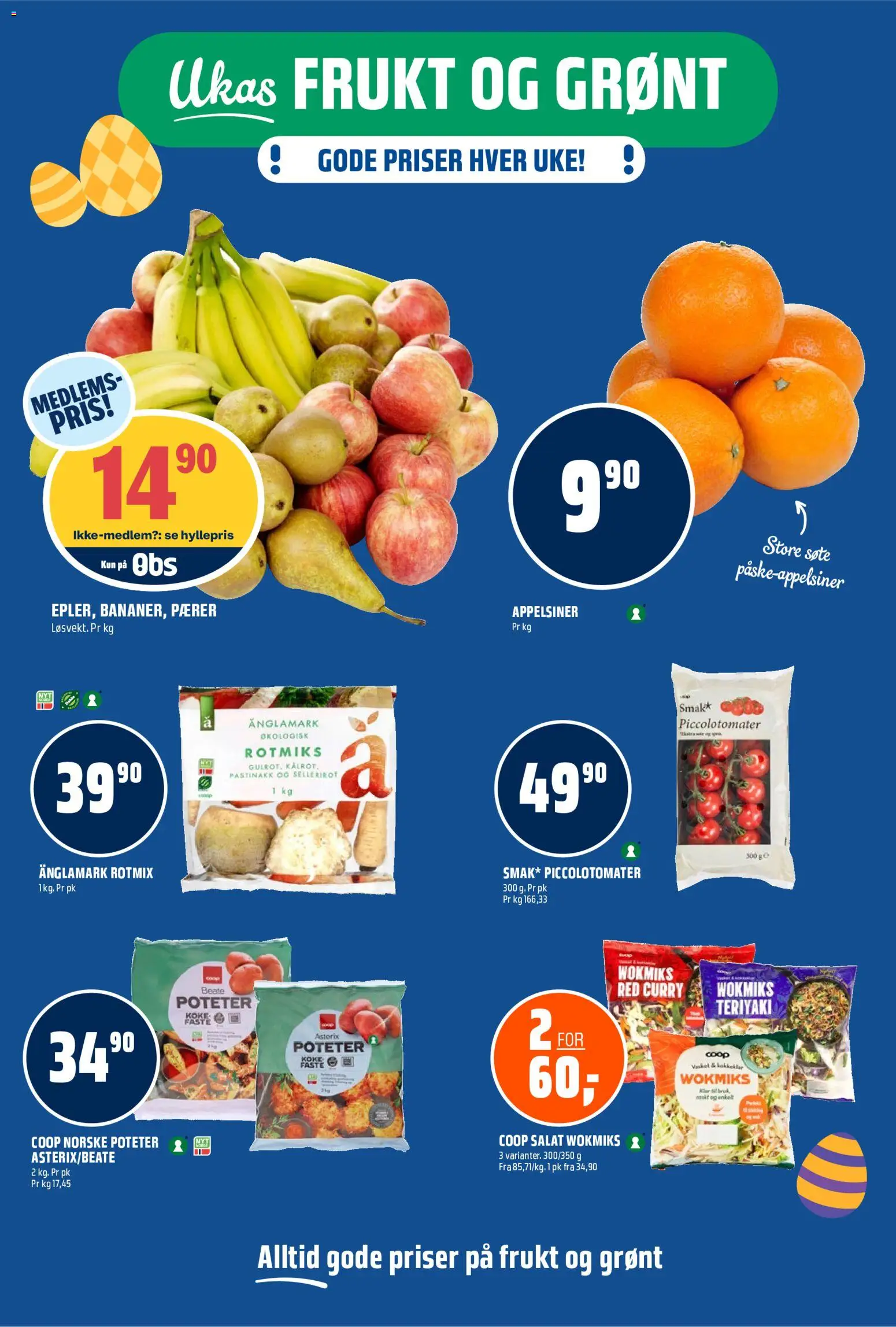 {H1} | Side: 9 | Produkter: Salat, Pærer, Poteter, Суміш дитяча