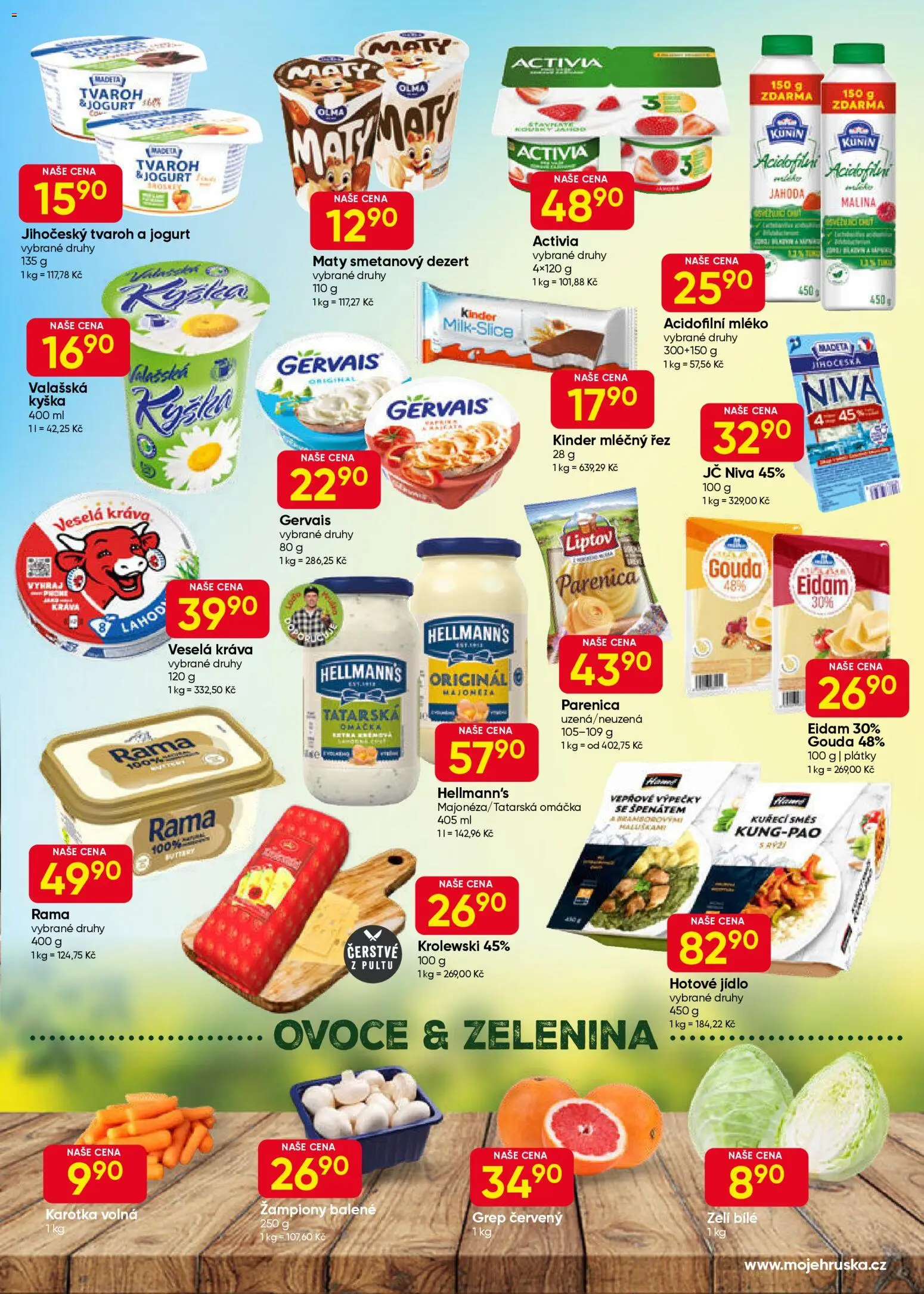 Hruška leták od 18.02.2026 | Strana: 3 | Produkty: Rama, Eidam, Zelenina, Hellmann's