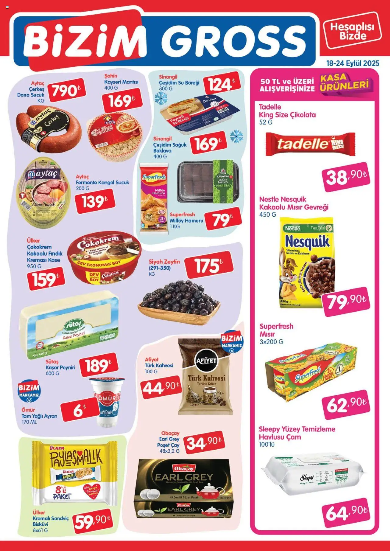 Bizim Toptan - Bizim Gross Fırsat Bülteni - 18.09.2025 tarihinden itibaren geçerlidir | Sayfa: 3 | Ürünler: Kaşe, Zeytin, Mısır, Demlik